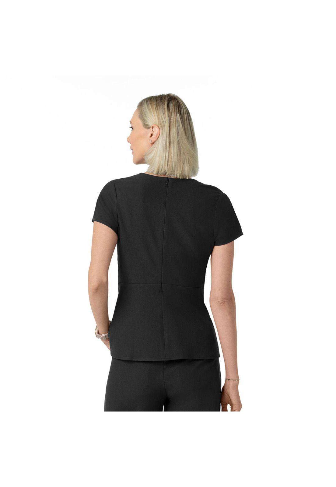 BLUSA CLÍNICA MUJER ESCOTE V 6266 BLACK-3
