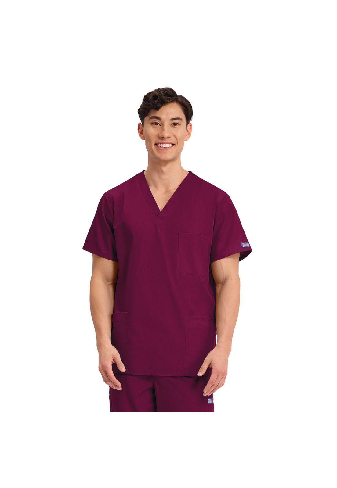 POLERA CLÍNICA HOMBRE CHEROKEE 4876 WINE-0