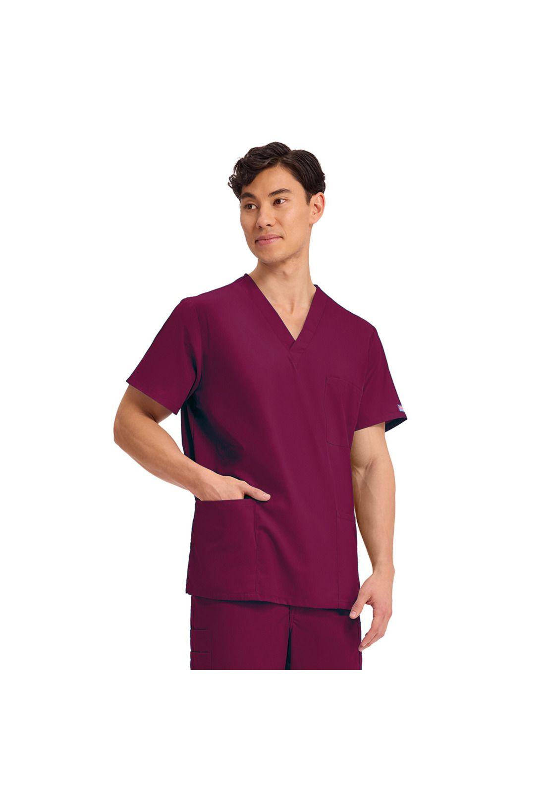 POLERA CLÍNICA HOMBRE CHEROKEE 4876 WINE-3