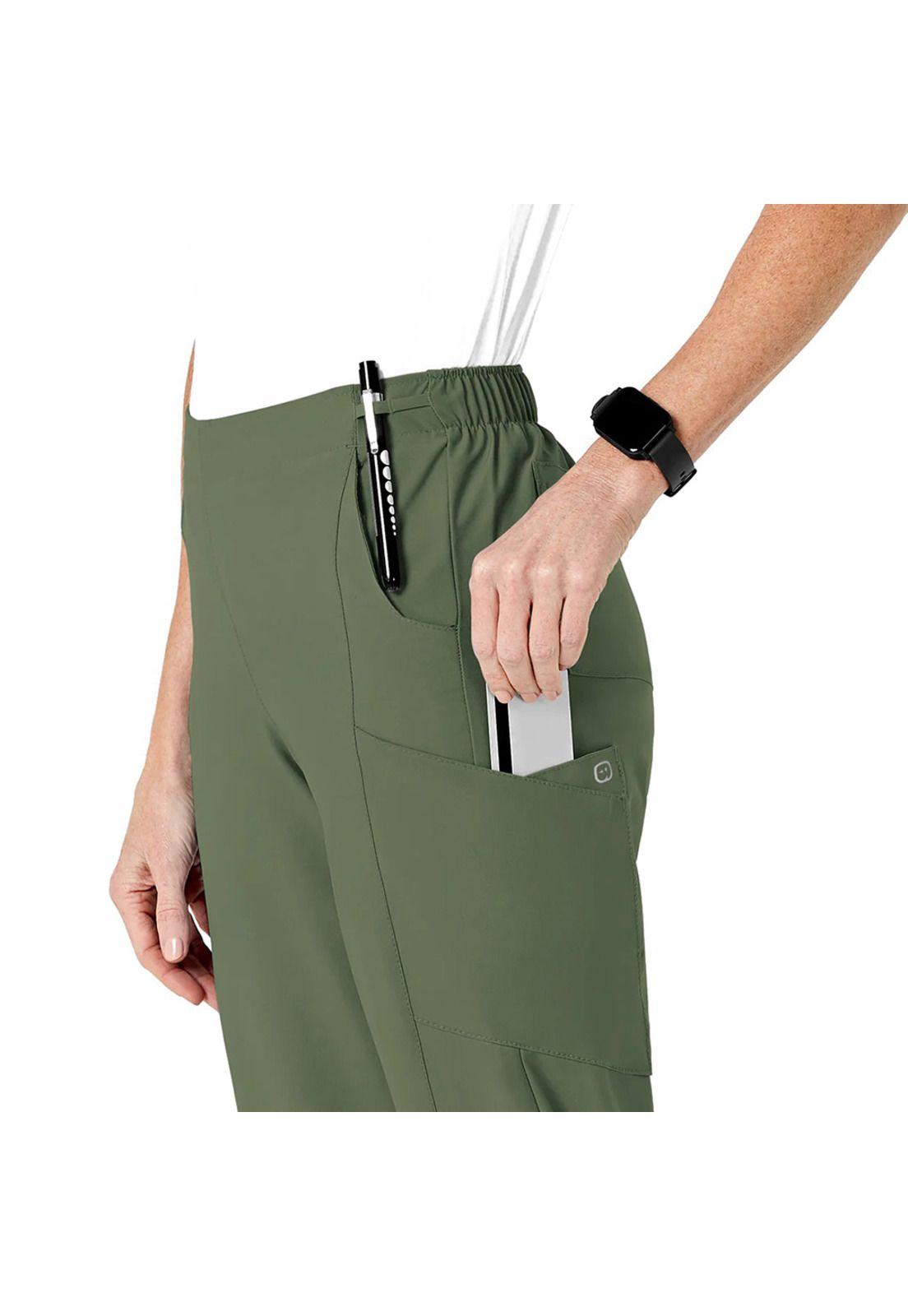 PANTALÓN CLÍNICO MUJER WONDERWINK 5155 OLIVE-3