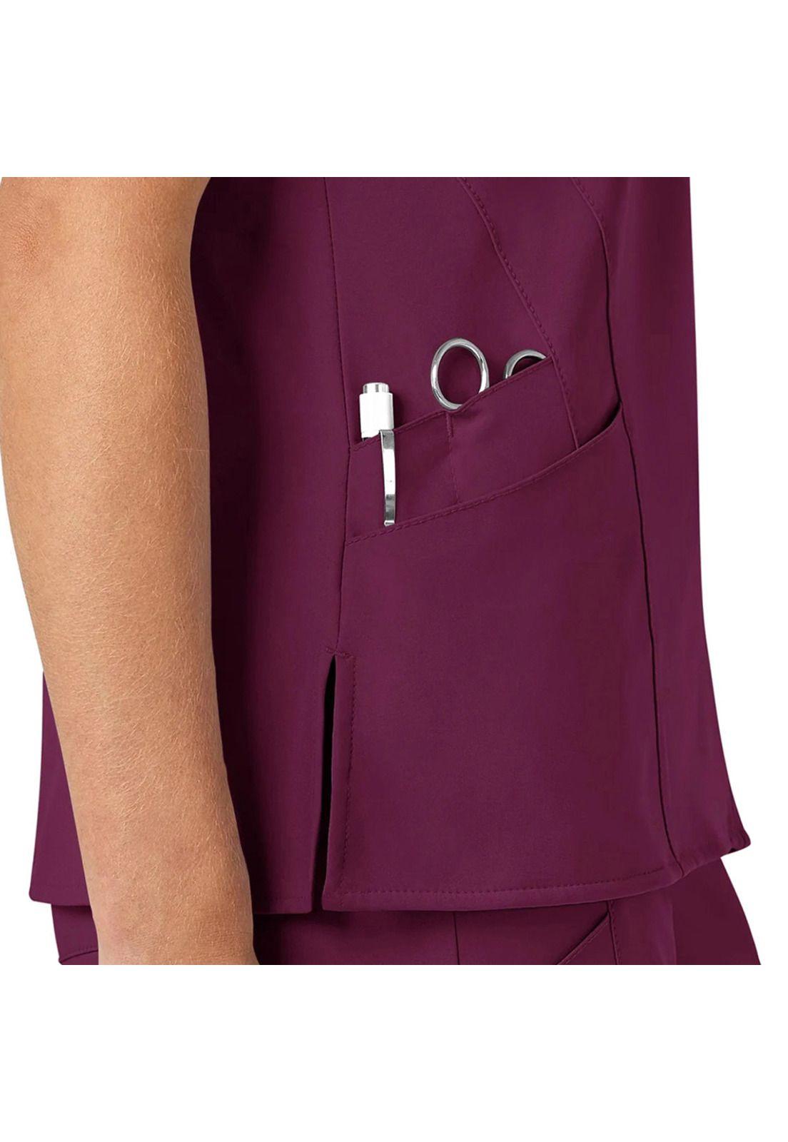 POLERA CLÍNICA MUJER WONDERWINK 6155 WINE-3