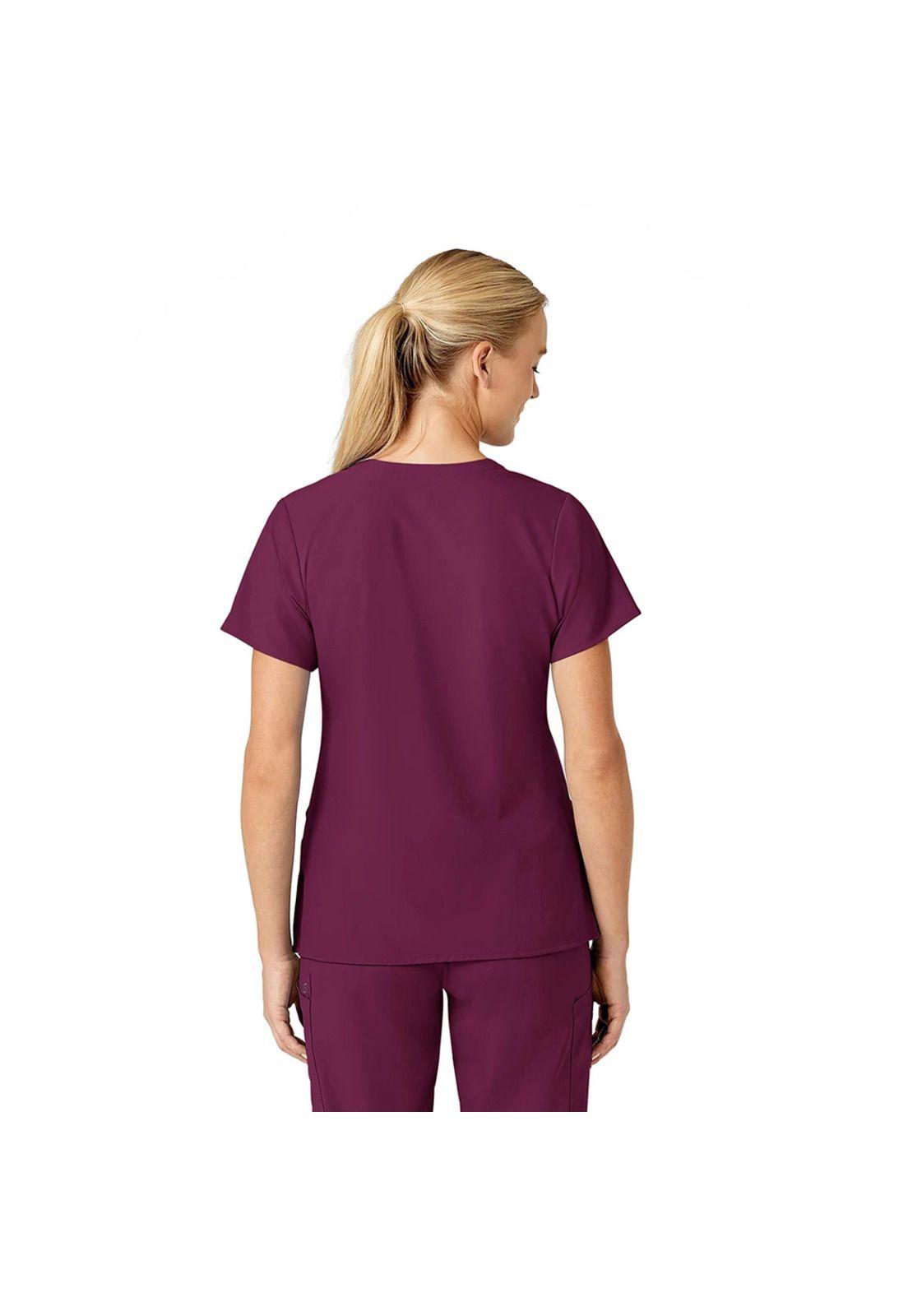 POLERA CLÍNICA MUJER WONDERWINK 6155 WINE-4