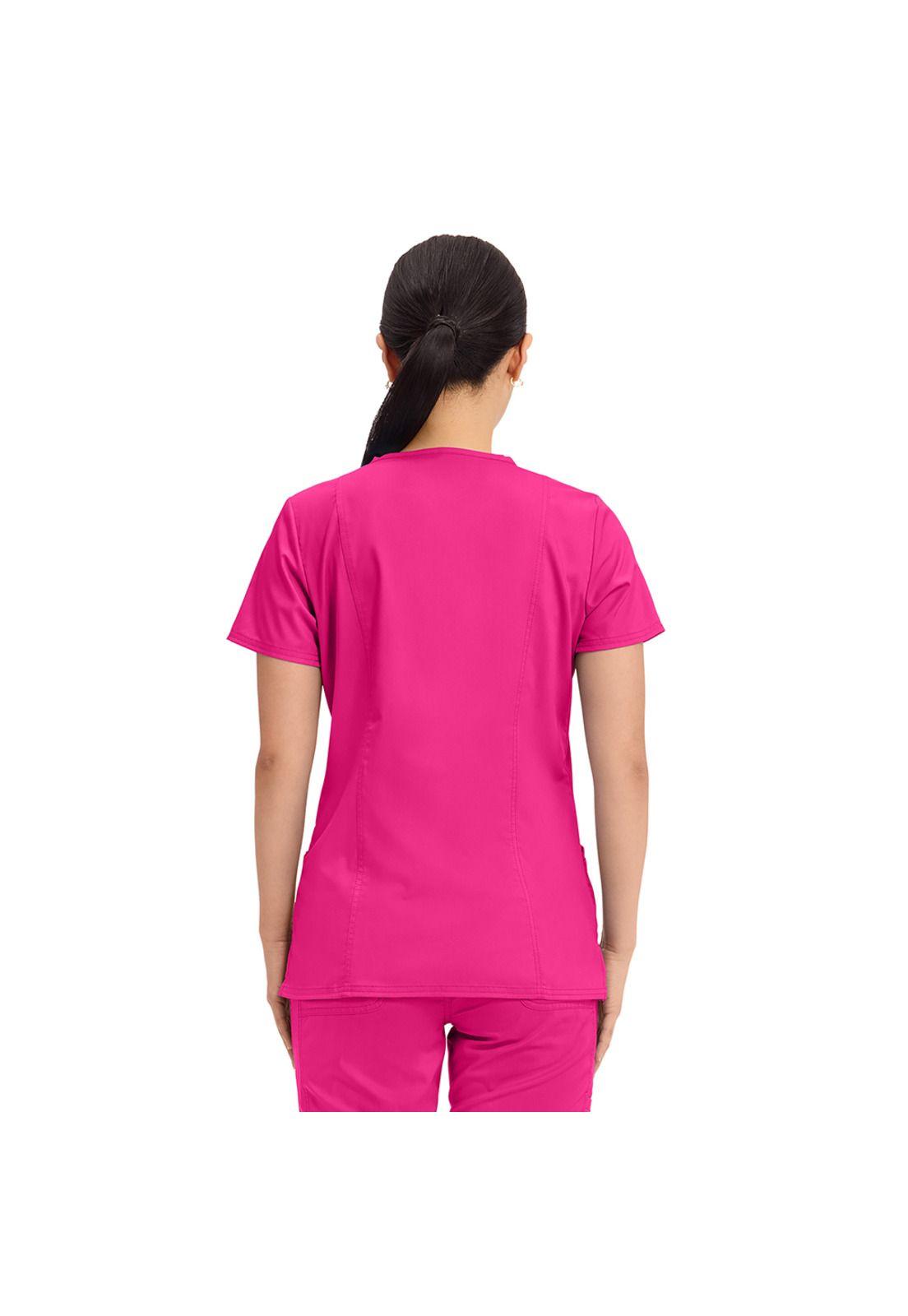 POLERA CLÍNICA MUJER CHEROKEE REVOLUTION WW620 ELECTRIC PINK-4