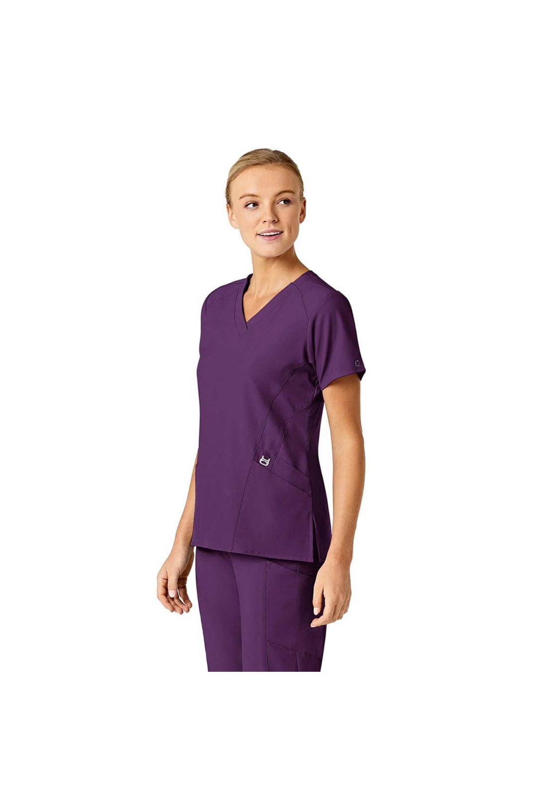 POLERA CLÍNICA MUJER WONDERWINK 6155 EGGPLANT-2