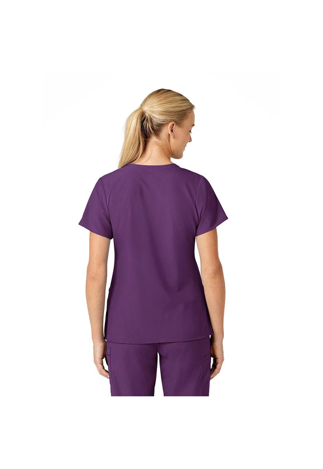 POLERA CLÍNICA MUJER WONDERWINK 6155 EGGPLANT-4