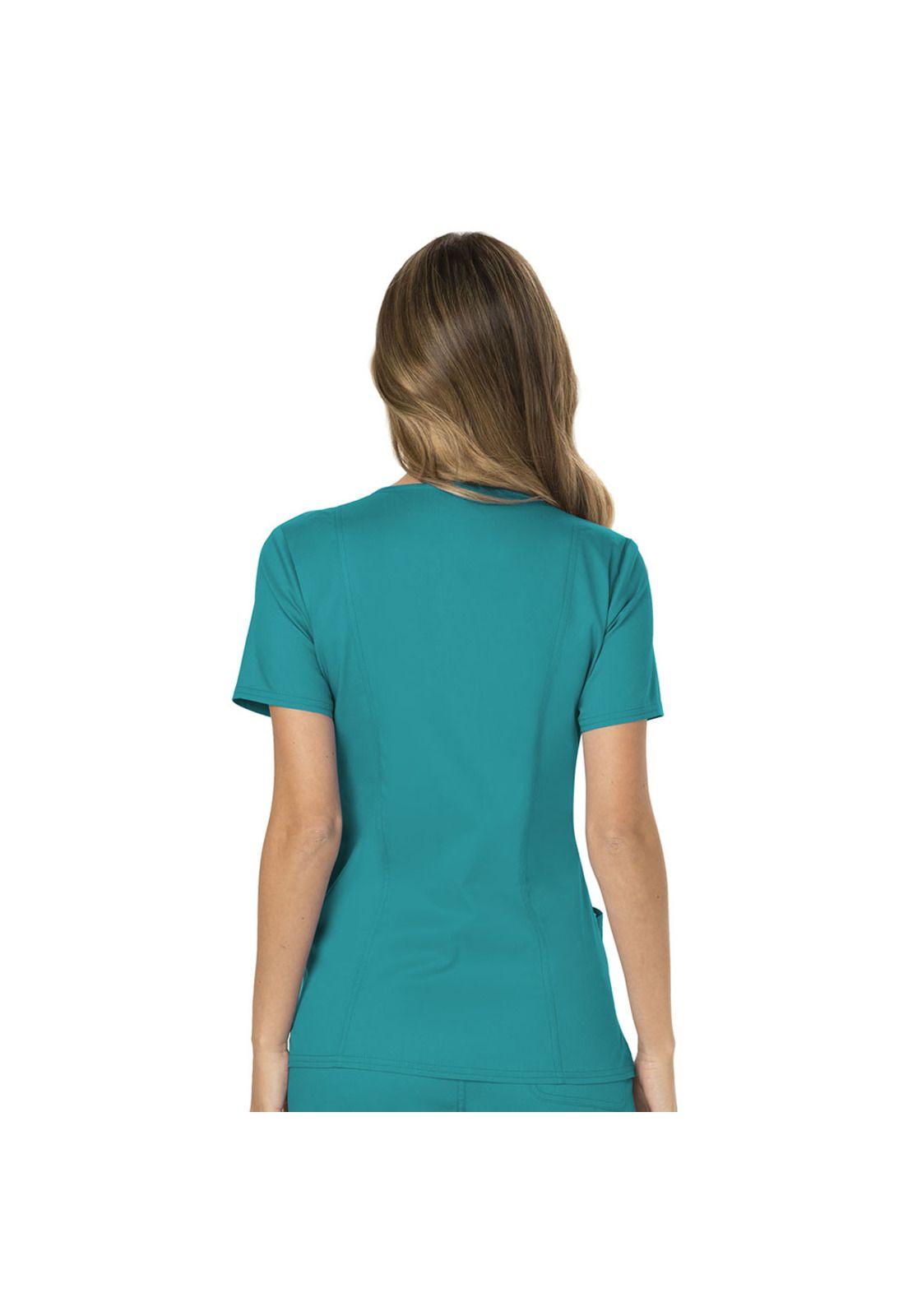 POLERA CLÍNICA MUJER CHEROKEE REVOLUTION WW610 TEAL BLUE-4