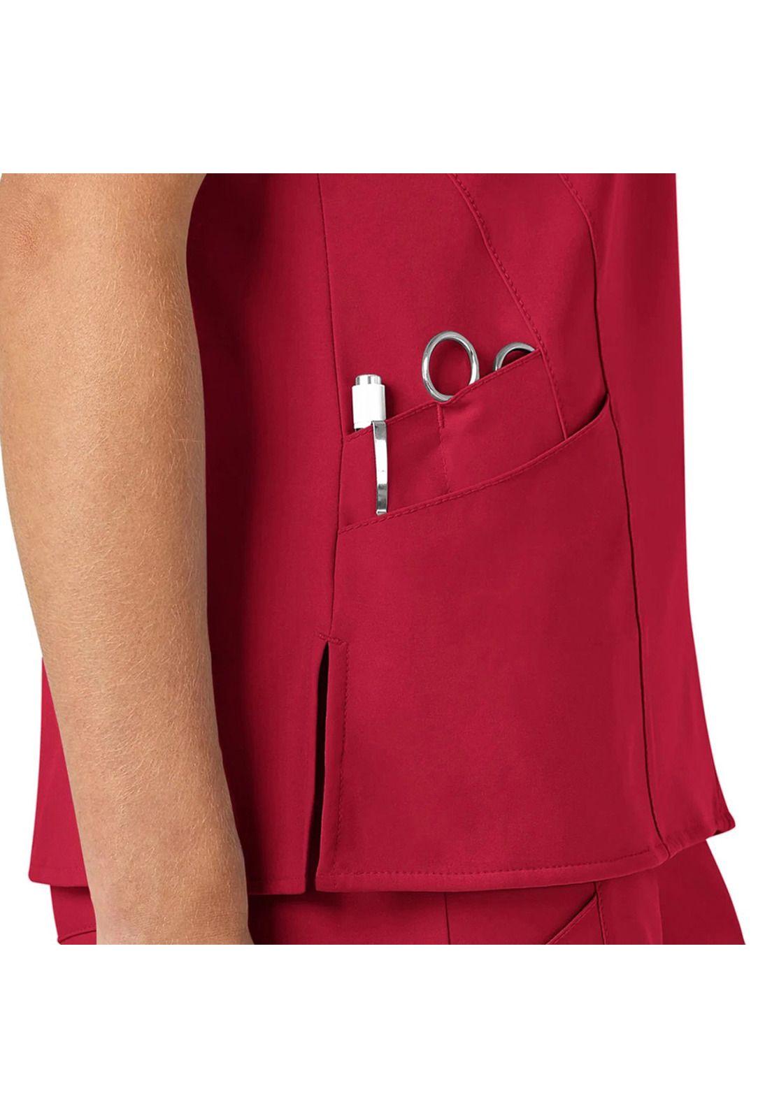 POLERA CLÍNICA MUJER WONDERWINK 6155 RED-3