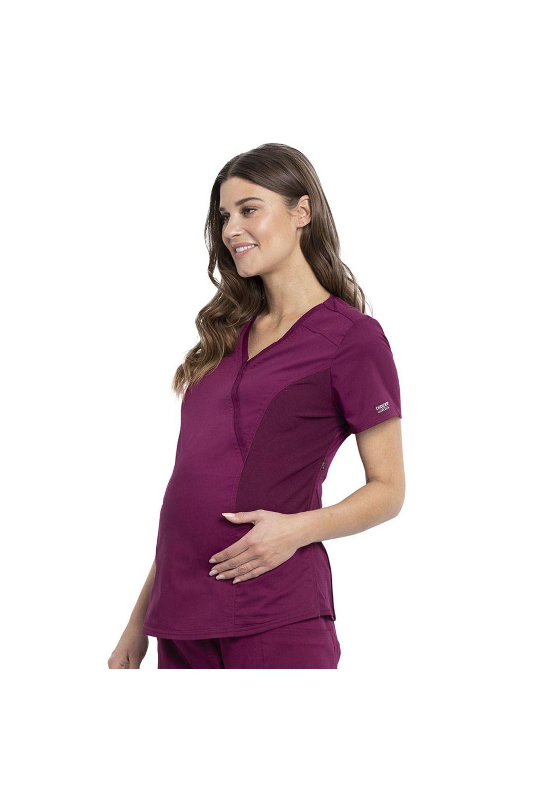 POLERA CLÍNICA MATERNAL CHEROKEE  WW688 WINE-2