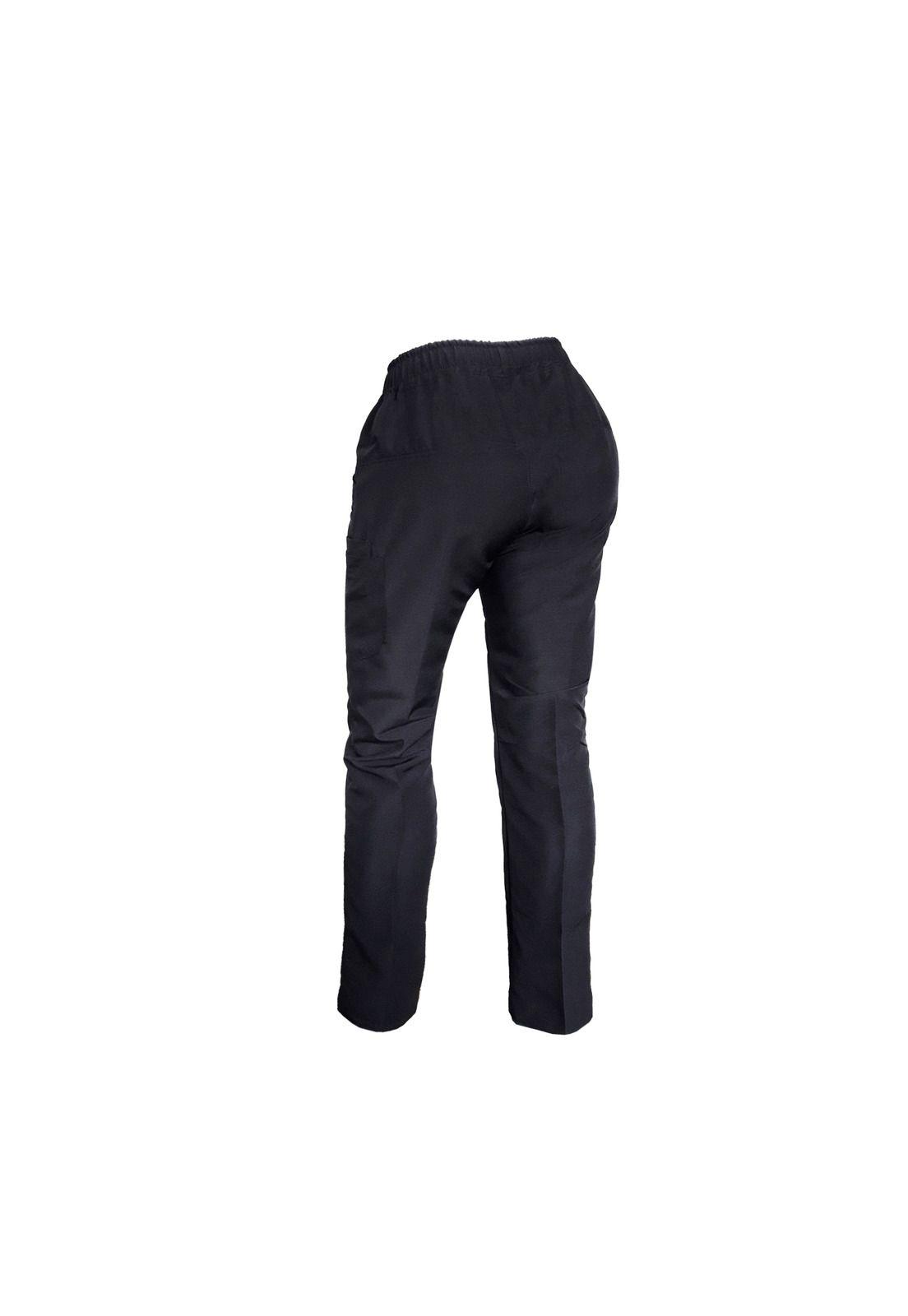 Pantalón Mujer Negro Mike's Antifluido Uniformes Clínicos-3