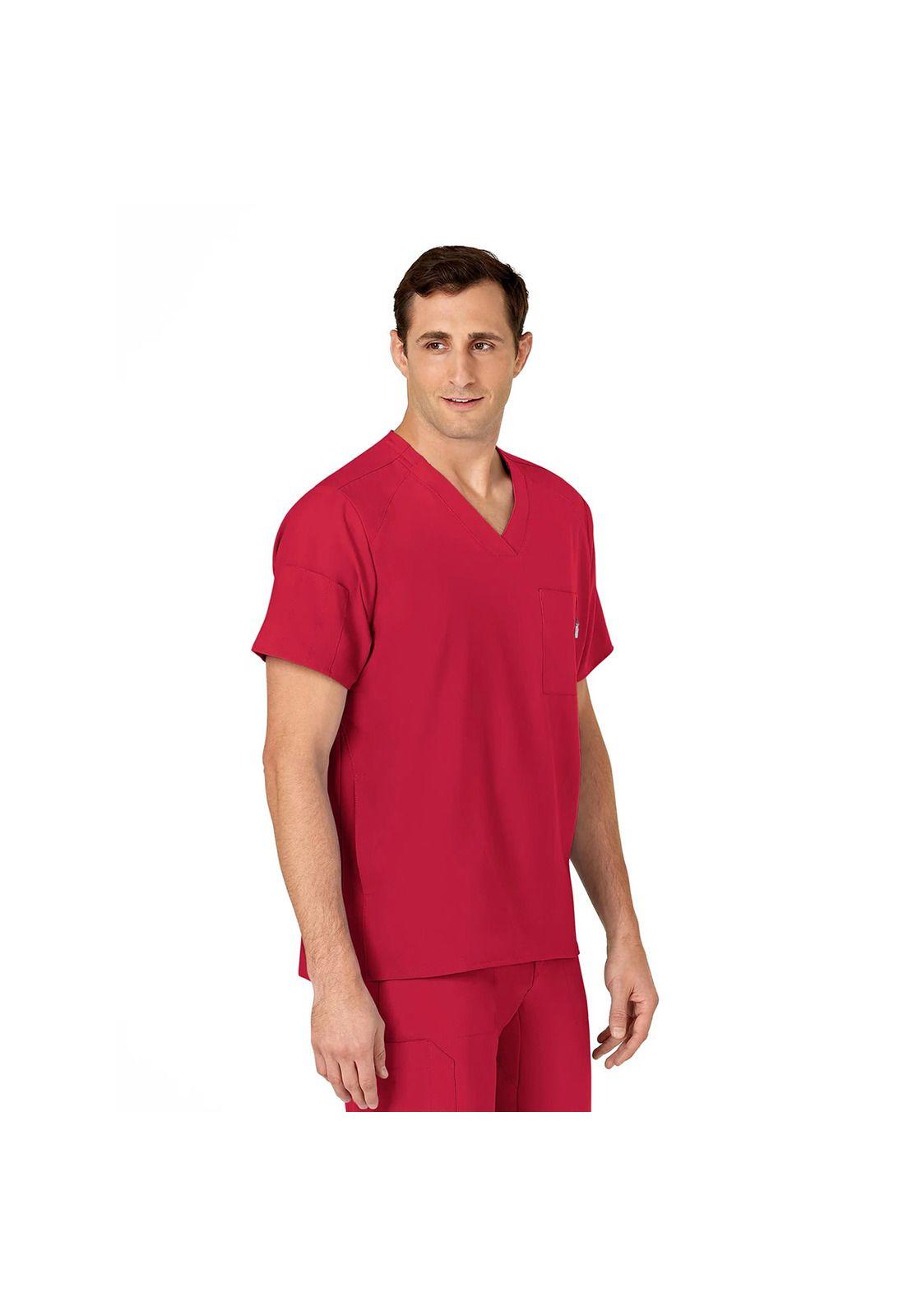Polera Clínica Hombre Wonderwink 6355 Rojo-1