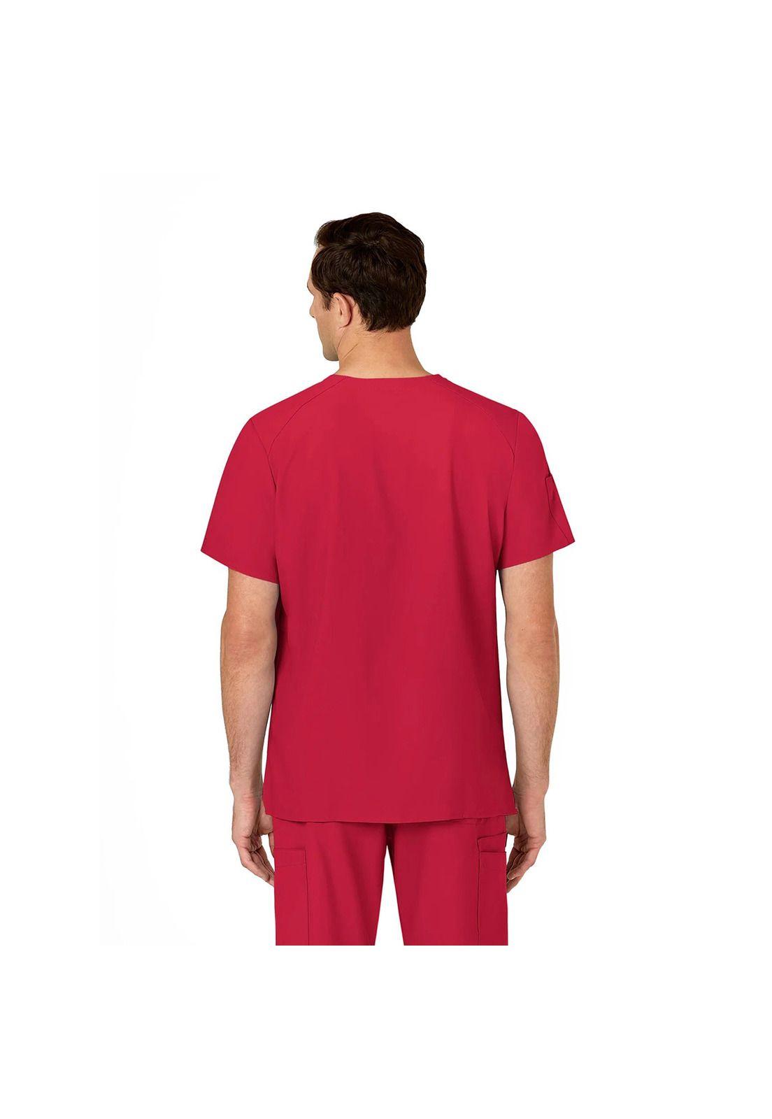 Polera Clínica Hombre Wonderwink 6355 Rojo-2