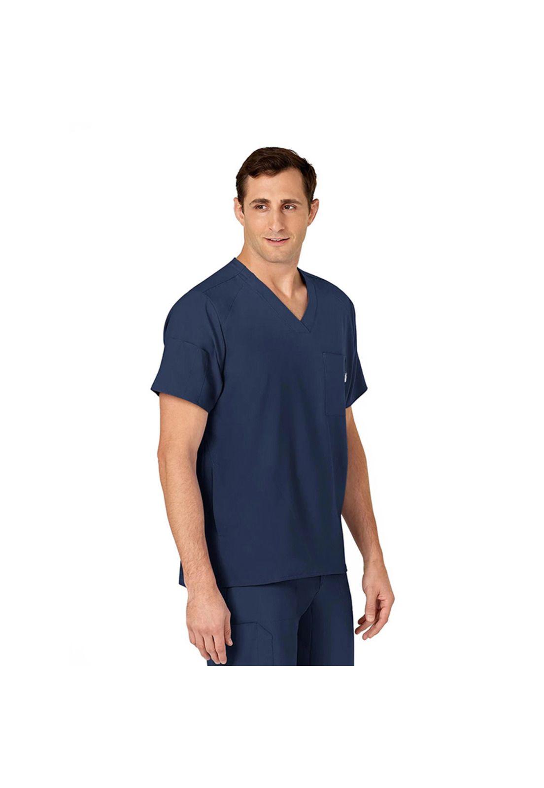 Polera Clínica Hombre Wonderwink 6355 Azul Marino-2