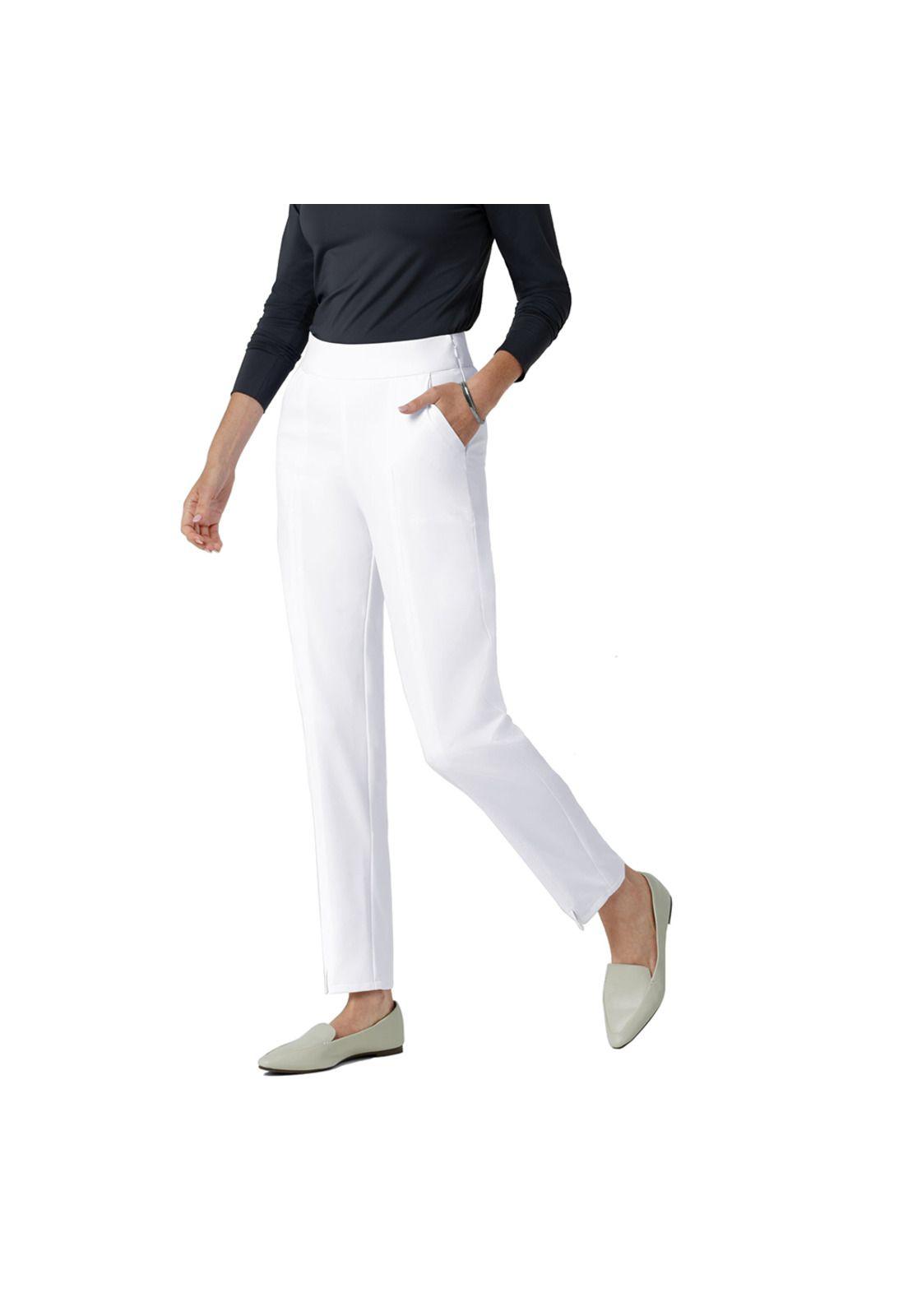 PANTALÓN CLÍNICO TOBILLO CÓNICO MUJER 5166 WHITE-2