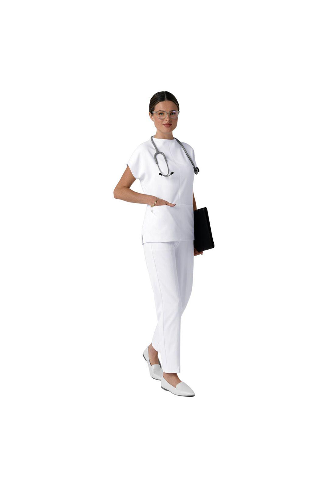 PANTALÓN CLÍNICO TOBILLO CÓNICO MUJER 5166 WHITE-3