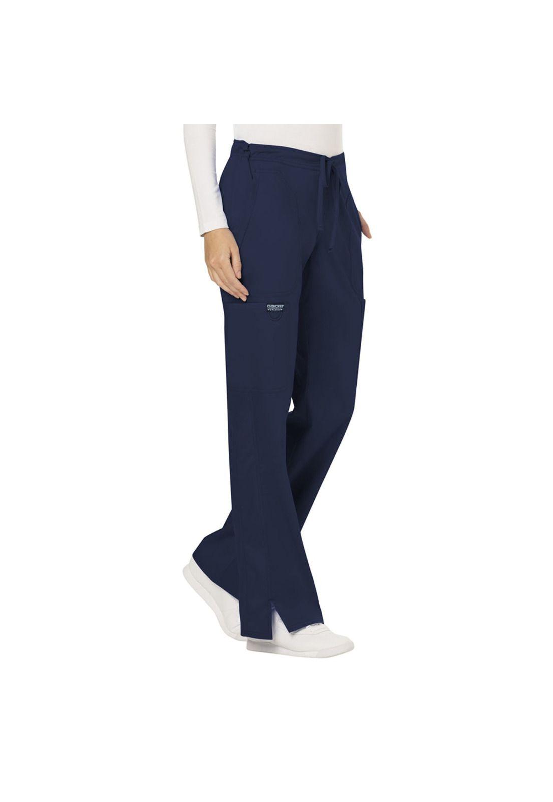 PANTALÓN MUJER CARGO SIN CIERRES CON PIERNA RECTA WW210 NAVY-3