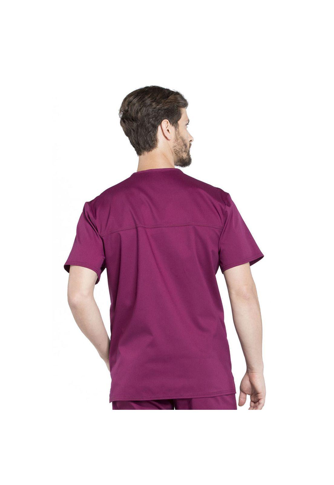 POLERA CLÍNICA HOMBRE CHEROKEE REVOLUTION WW670 WINE-4