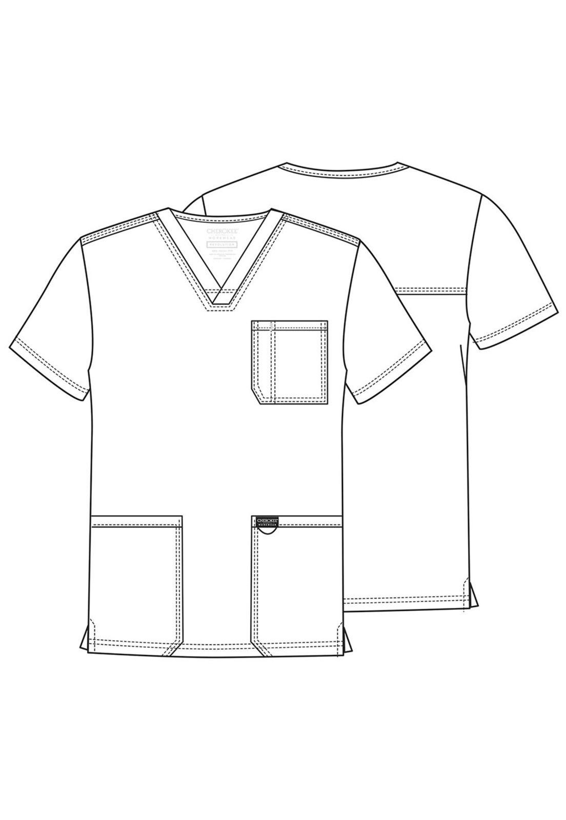 POLERA CLÍNICA HOMBRE CHEROKEE REVOLUTION WW670 WINE-5