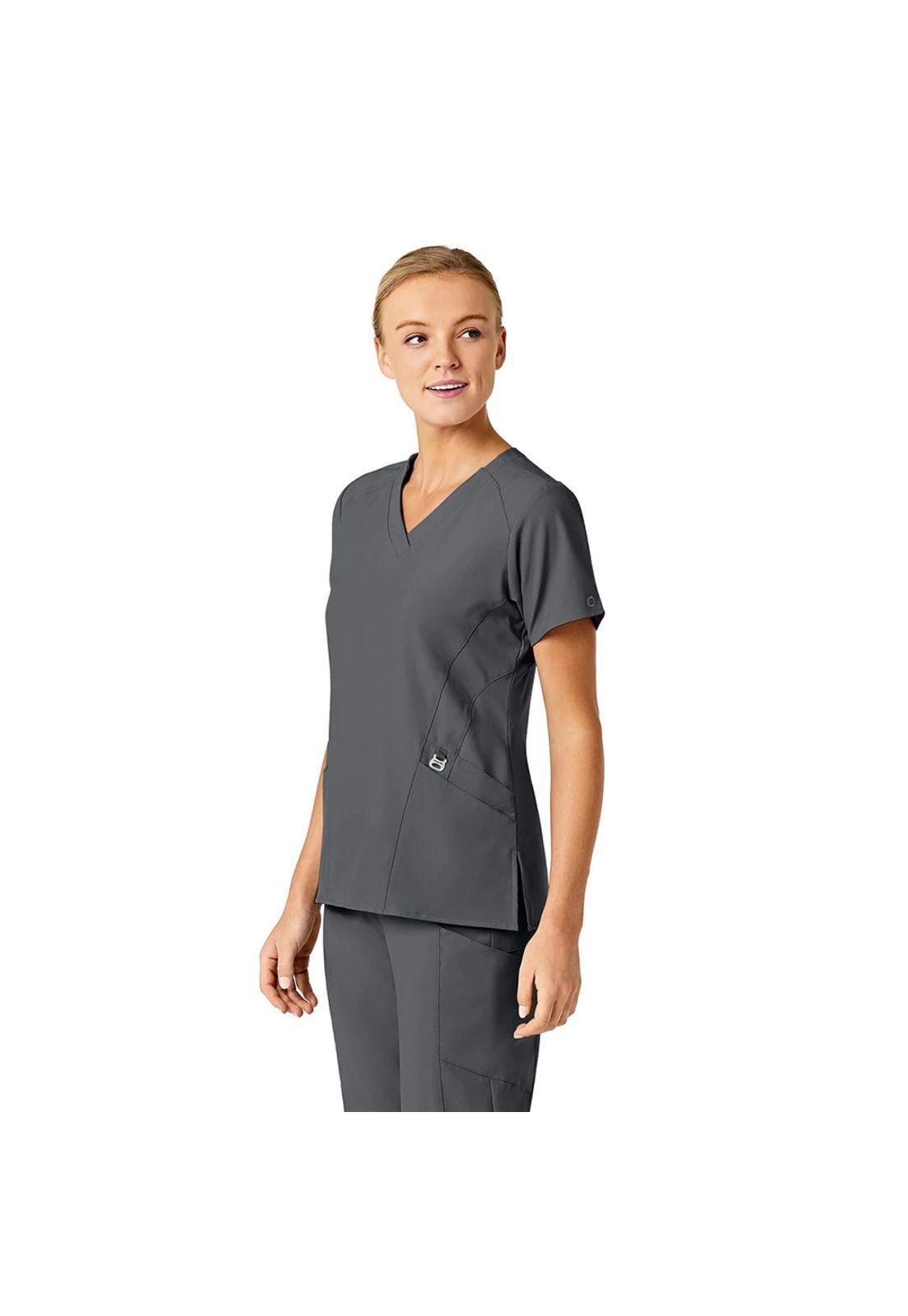 POLERA CLÍNICA MUJER WONDERWINK 6155 PEWTER-2