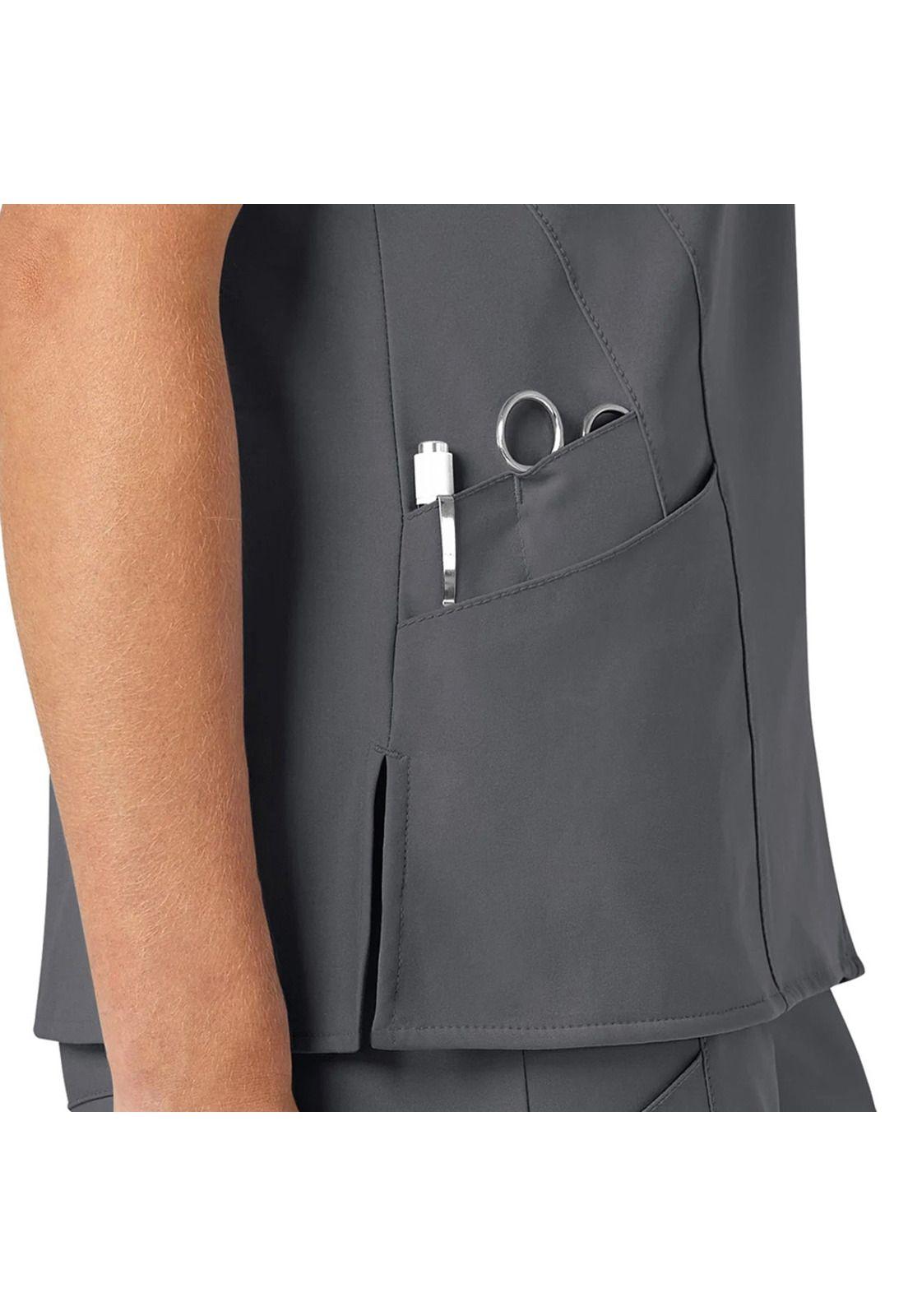 POLERA CLÍNICA MUJER WONDERWINK 6155 PEWTER-3