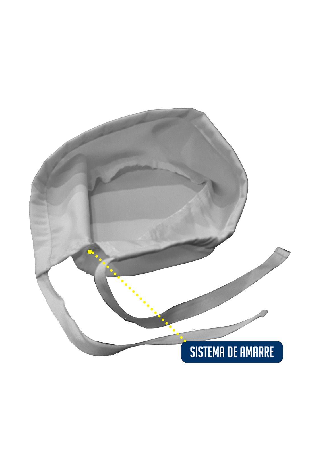 Cofia Gorro Clínico c/Amarre Antifluido Lavable Blanco Mike`s-3