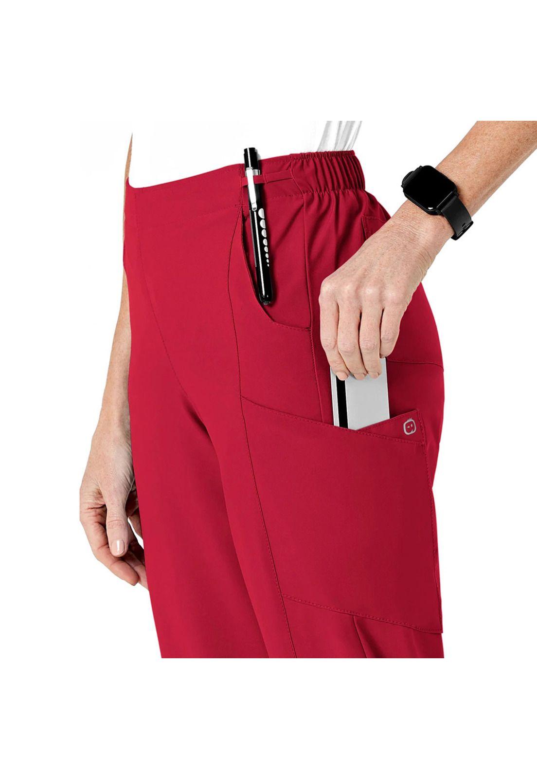 PANTALÓN CLÍNICO MUJER WONDERWINK 5155 RED-3