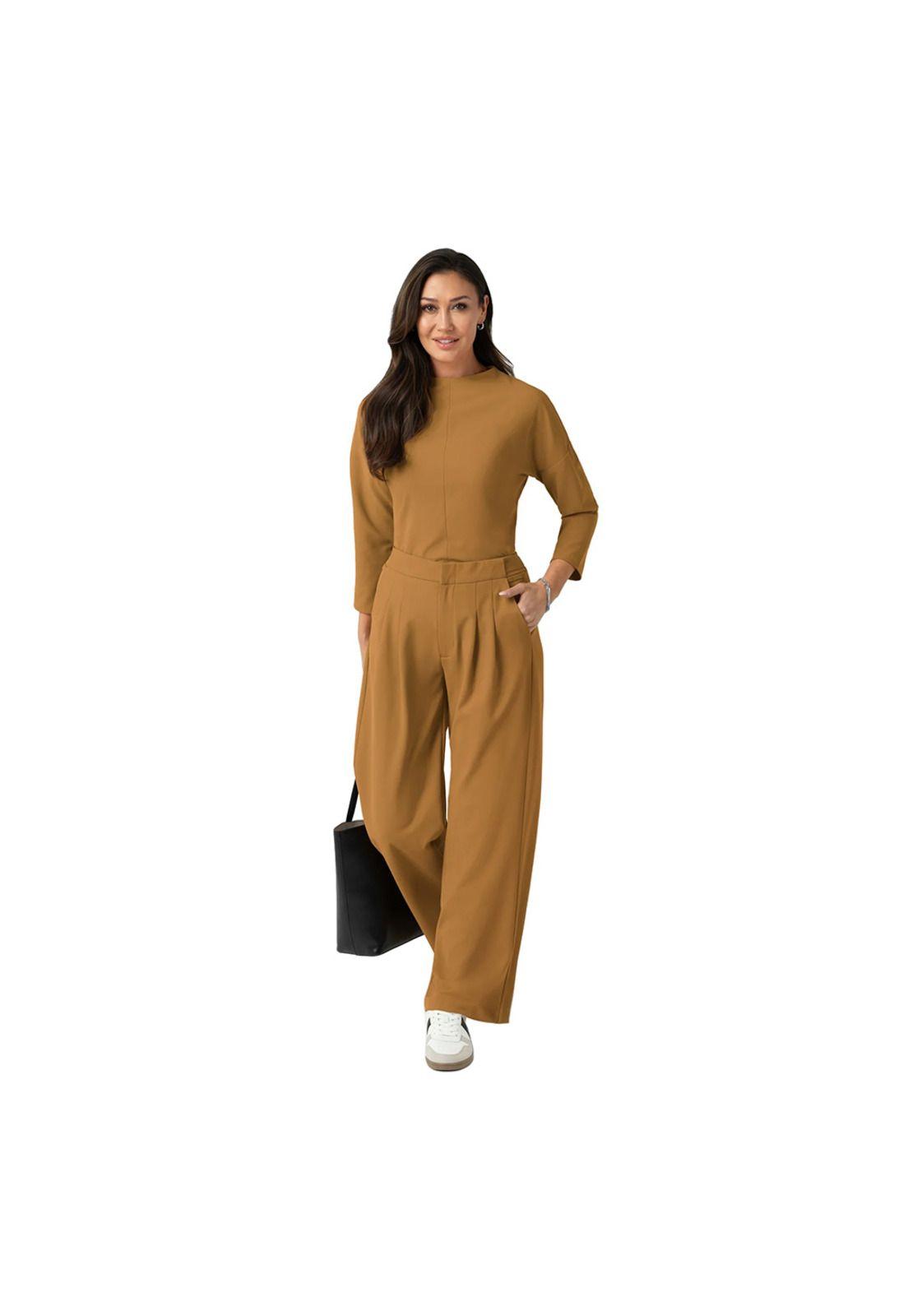 BLUSA MUJER MANGA 3/4 ESCOTE ALTO 6366 AUBURN-2