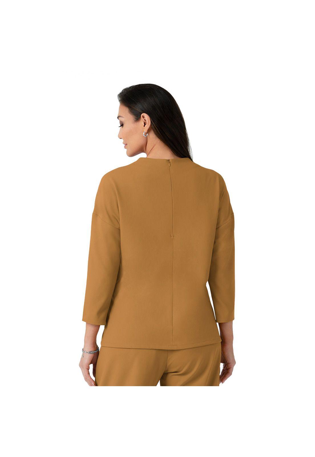 BLUSA MUJER MANGA 3/4 ESCOTE ALTO 6366 AUBURN-4