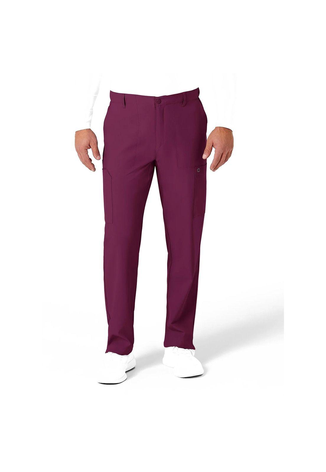 Pantalón Cargo Clínico Hombre Wonderwink 5355 Burdeo-0