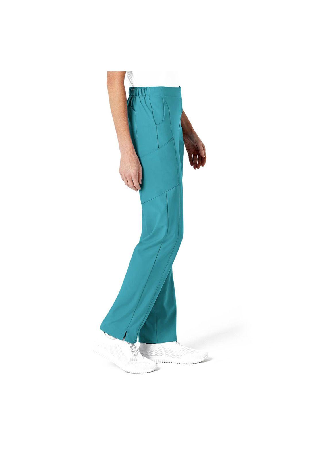 PANTALÓN CLÍNICO MUJER WONDERWINK 5155 TEAL BLUE-2