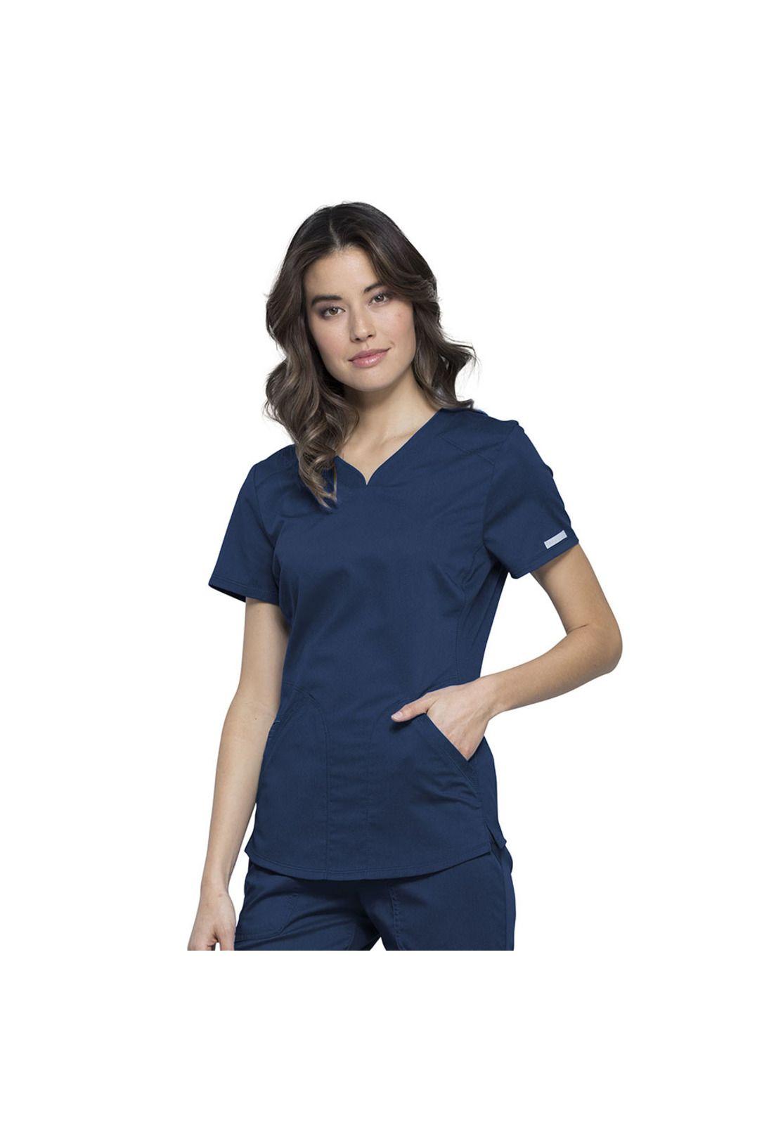 POLERA CLÍNICA MUJER CHEROKEE REVOLUTION WW601 NAVY-2