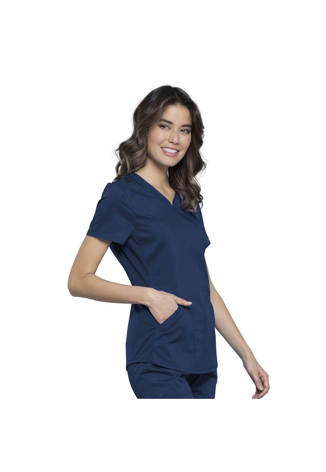 POLERA CLÍNICA MUJER CHEROKEE REVOLUTION WW601 NAVY-3