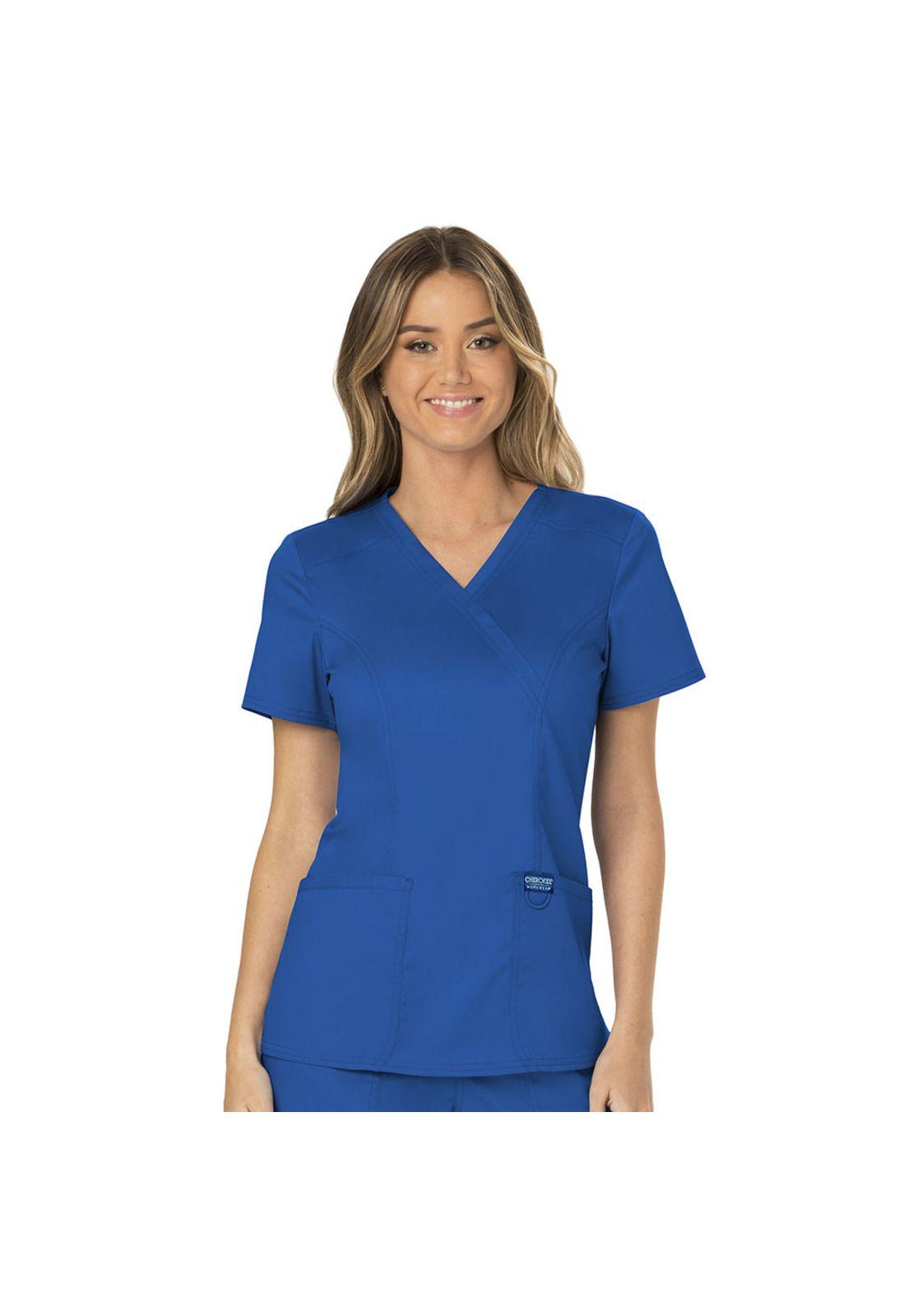 POLERA CLÍNICA MUJER CHEROKEE REVOLUTION WW610 ROYAL-0