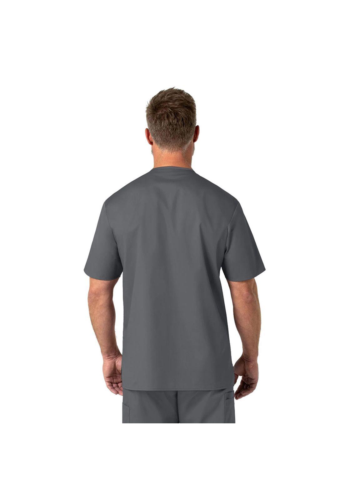 POLERA CLÍNICA HOMBRE WONDERWINK WORK 103 PEWTER-4