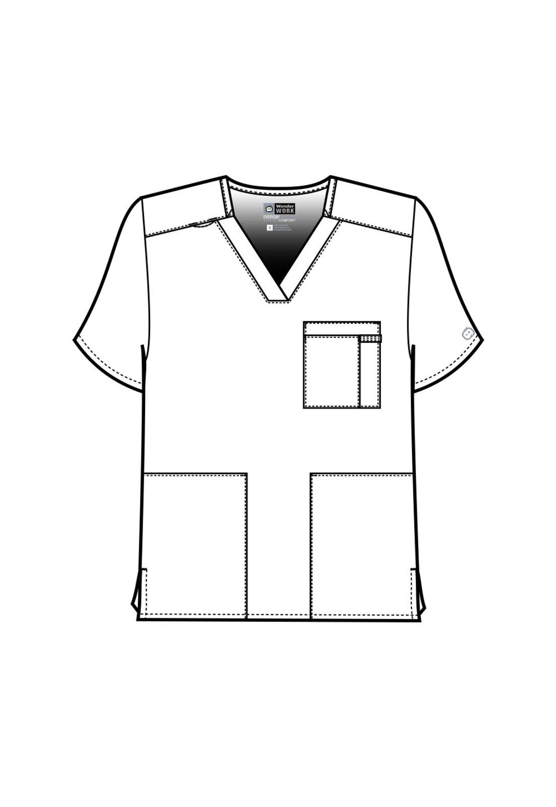 POLERA CLÍNICA HOMBRE WONDERWINK WORK 103 PEWTER-5