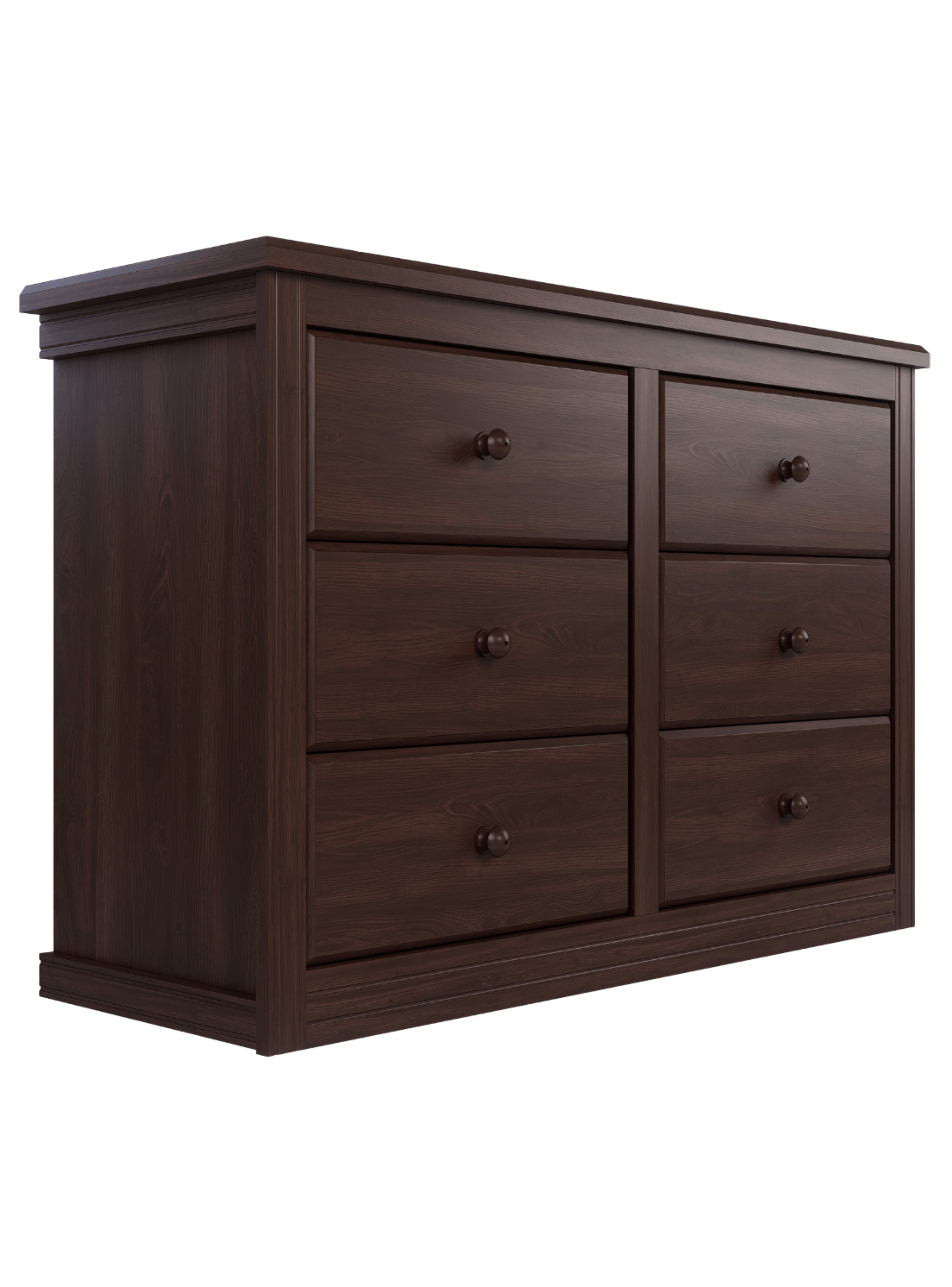 Comoda Berlin Madera Chocolate 6 Cajones-2