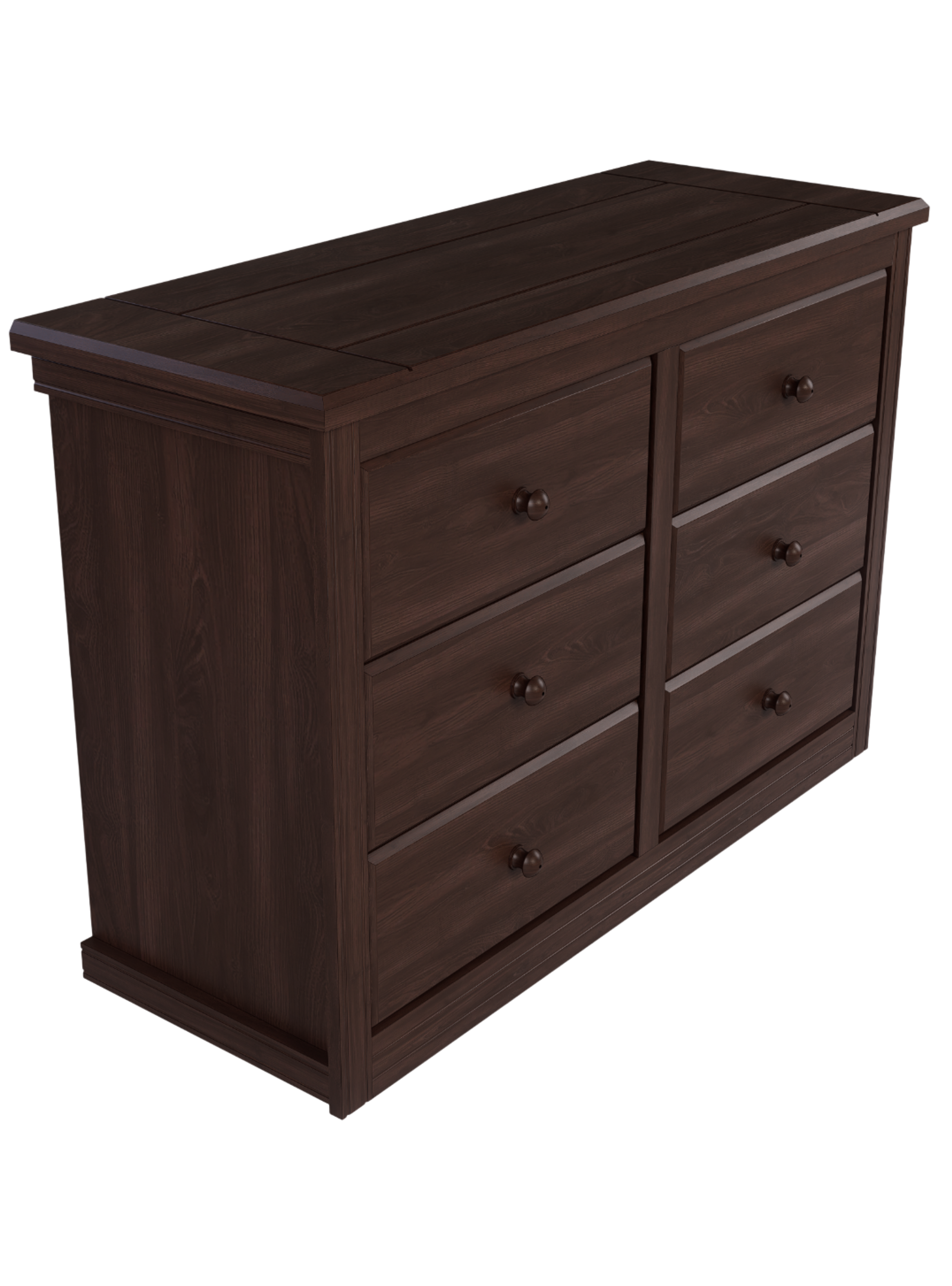 Comoda Berlin Madera Chocolate 6 Cajones-3