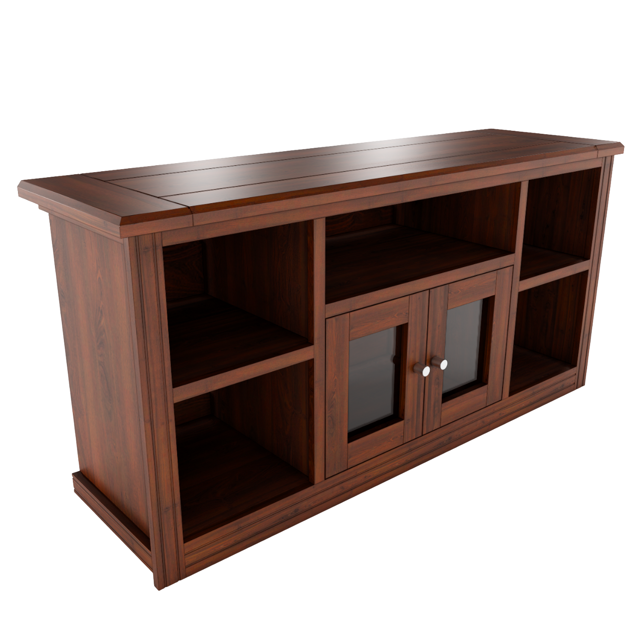 Rack Berlin 1500 Madera Nogal Vidrio-2