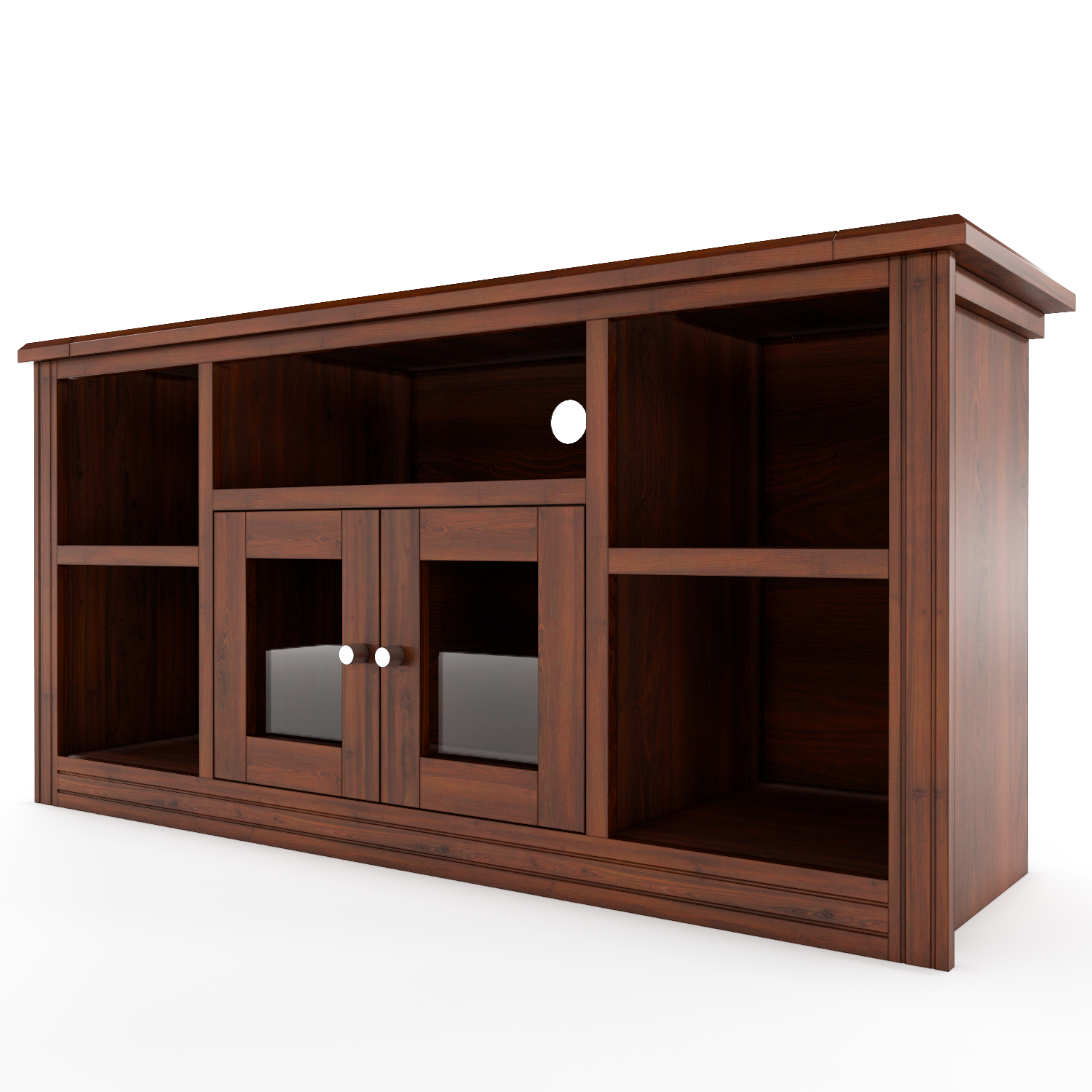 Rack Berlin 1500 Madera Nogal Vidrio-3