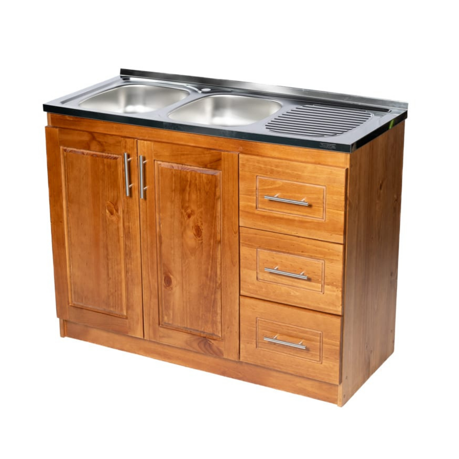 Lavaplato Berlin Madera Nogal 120 cm Derecho -3