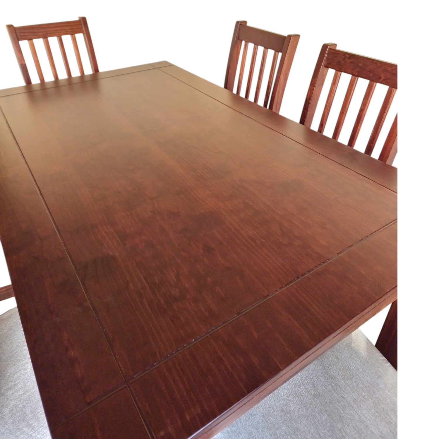 Juego de Comedor Milan 6 Sillas Nogal Mesa 1.6 Rectangular Madera -4
