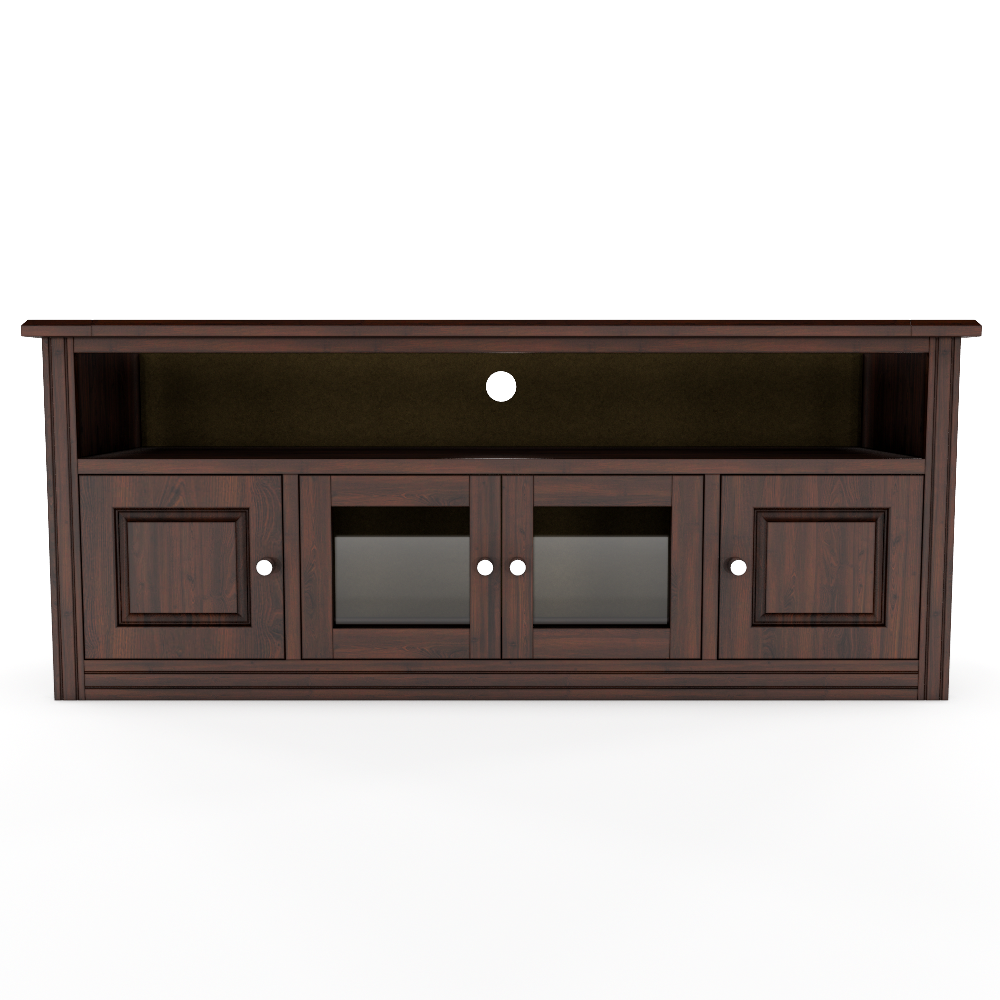 Rack Berlin 1800 Madera Chocolate Vidrio-0