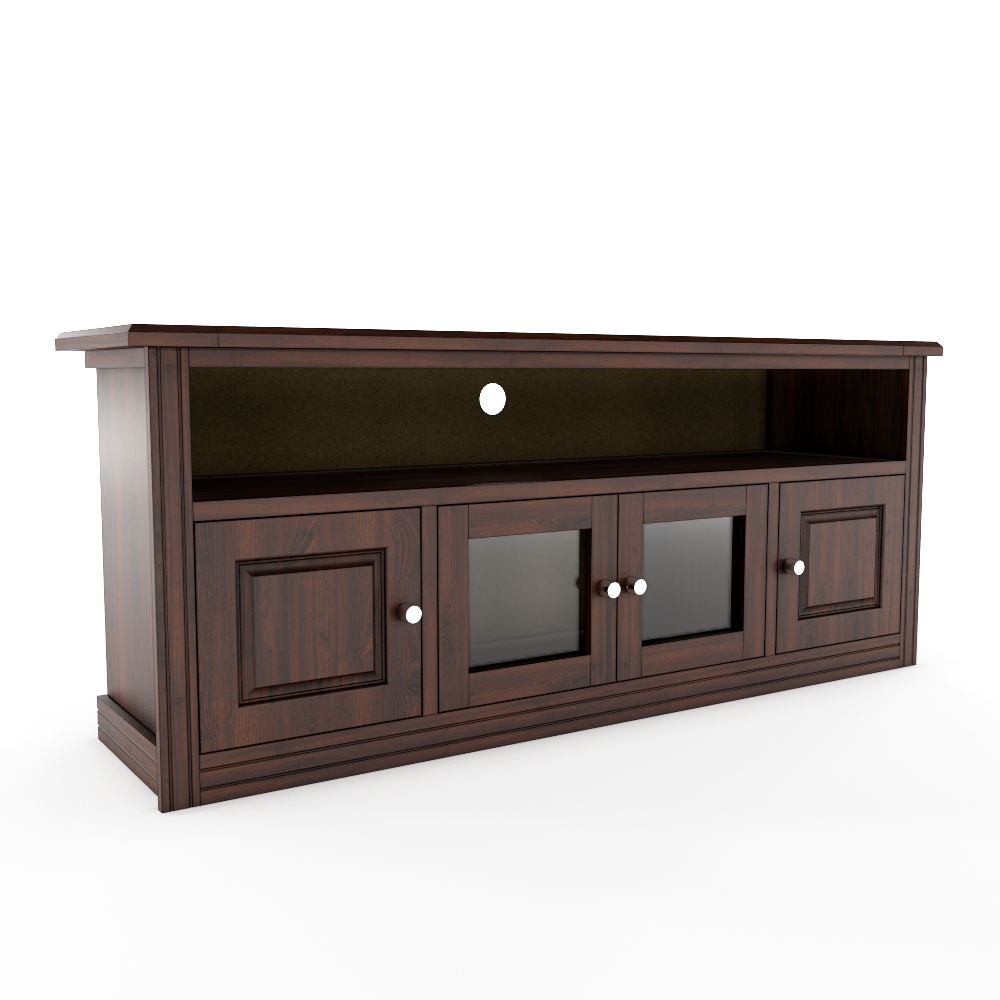 Rack Berlin 1800 Madera Chocolate Vidrio-2