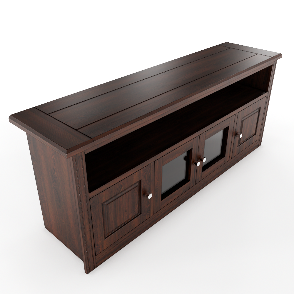 Rack Berlin 1800 Madera Chocolate Vidrio-3