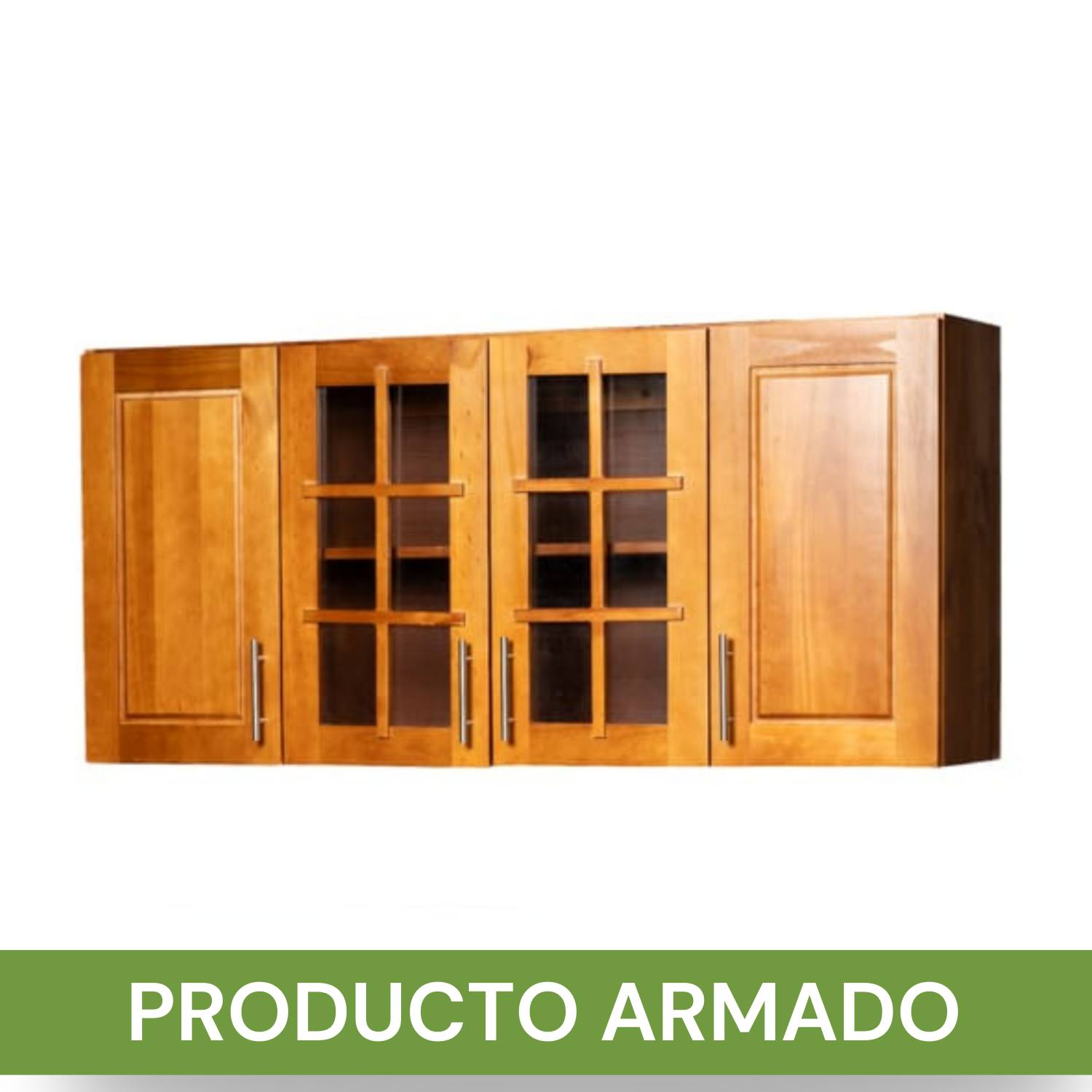 Mueble de Cocina Set Elevacion y base Berin Madera Nogal 4 Puertas-3