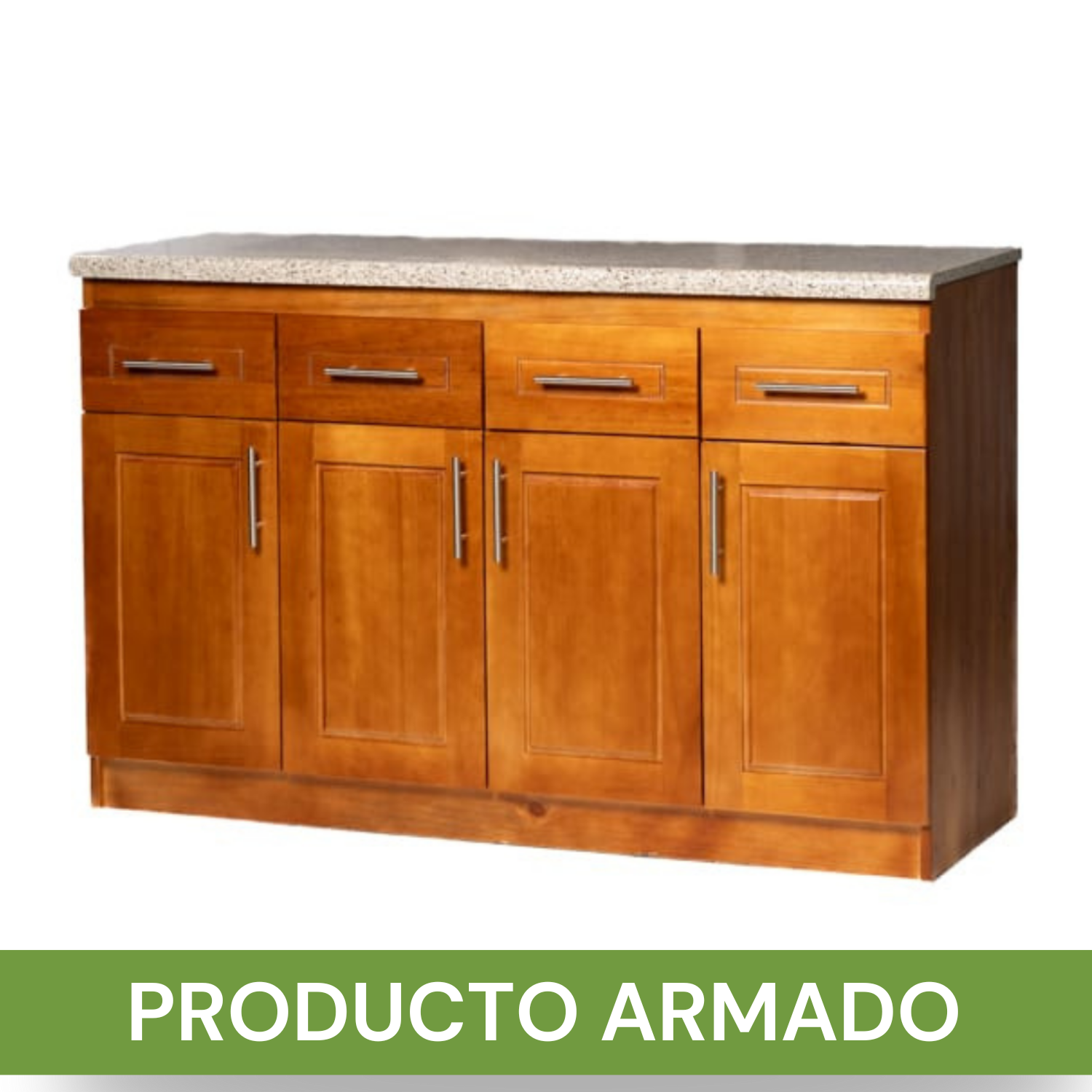 Mueble de Cocina Set Elevacion y base Berin Madera Nogal 4 Puertas-4