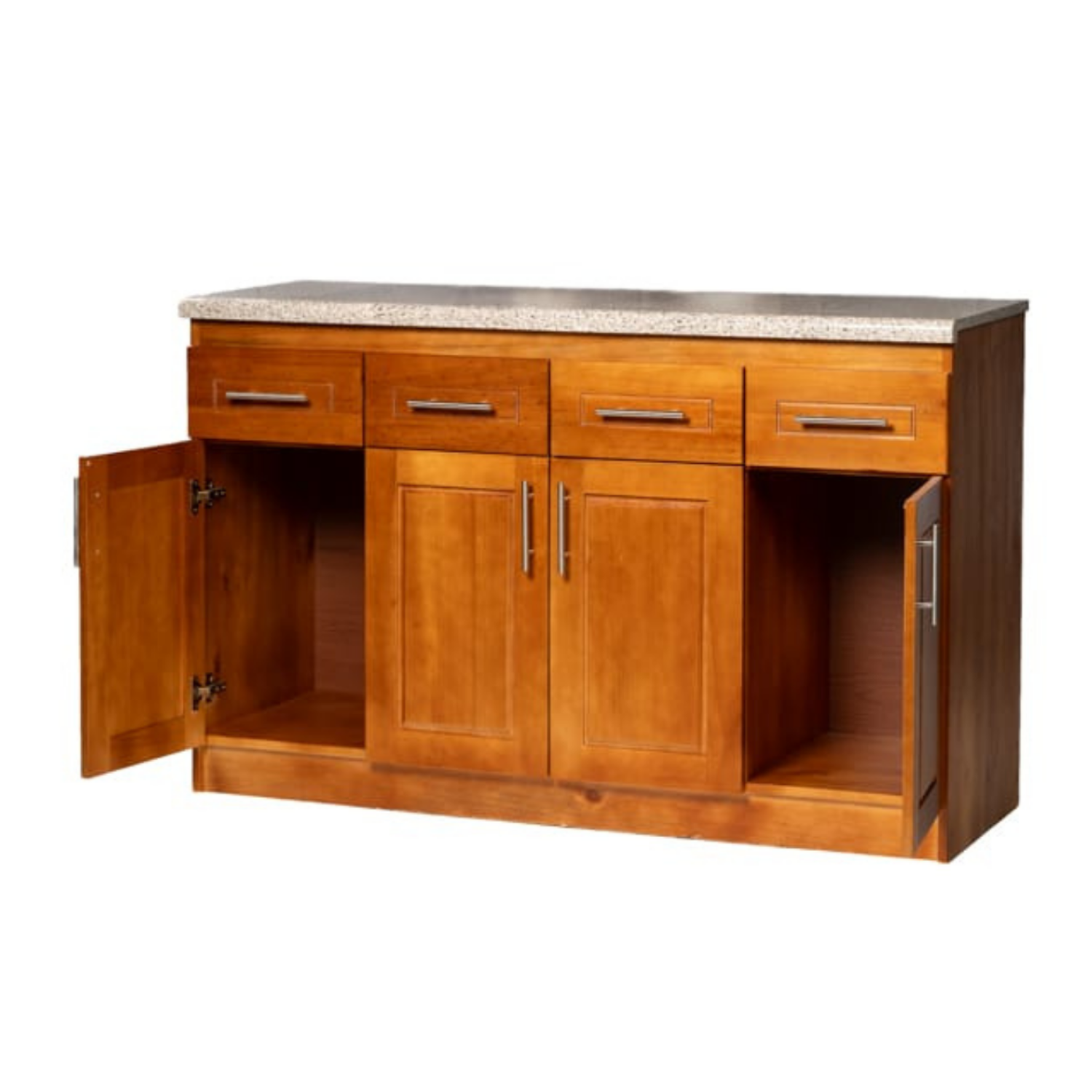 Mueble de Cocina Berin Madera Nogal Base 4 Puertas-2