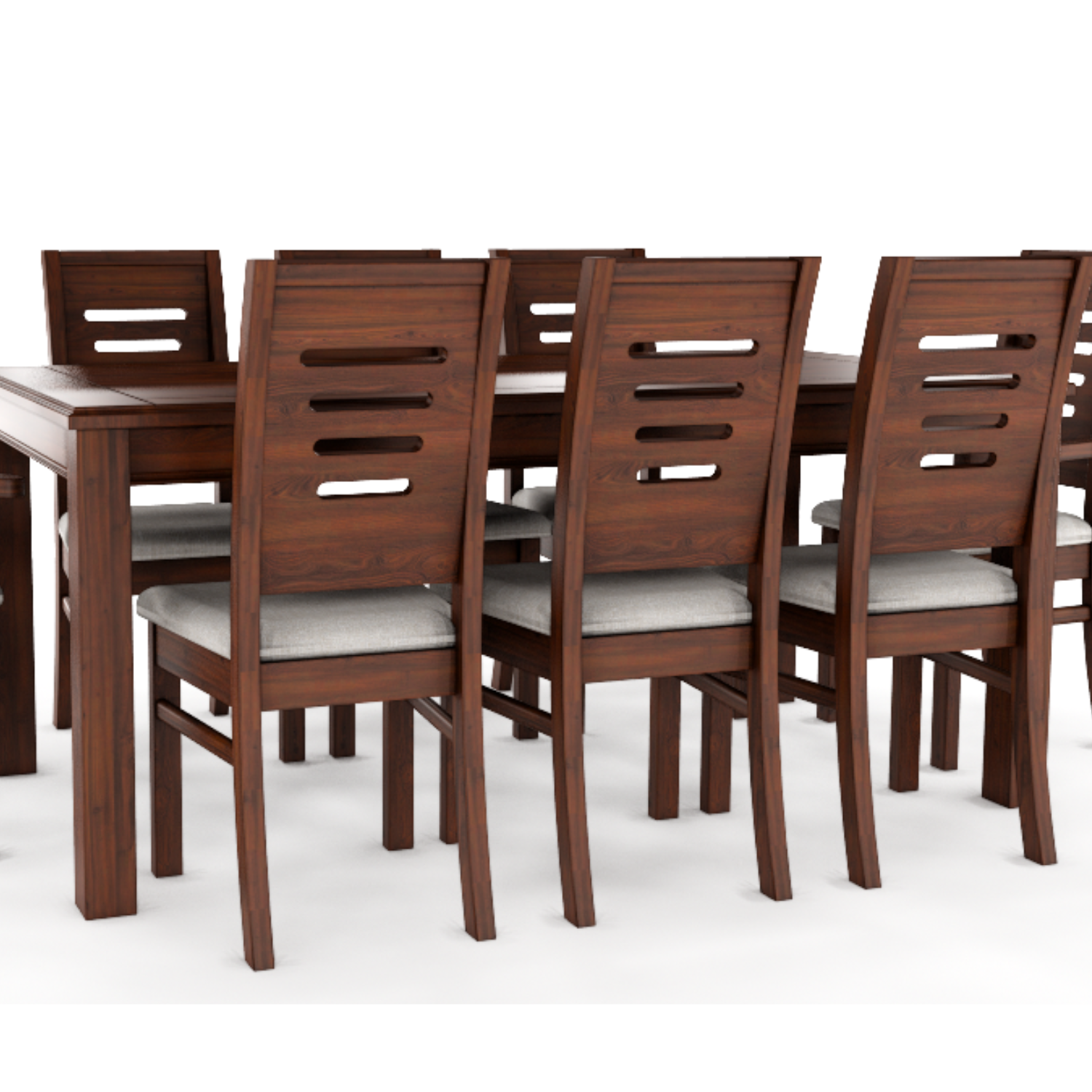 Juego de Comedor Roma 8 Sillas Nogal Mesa Rectangular Madera-0