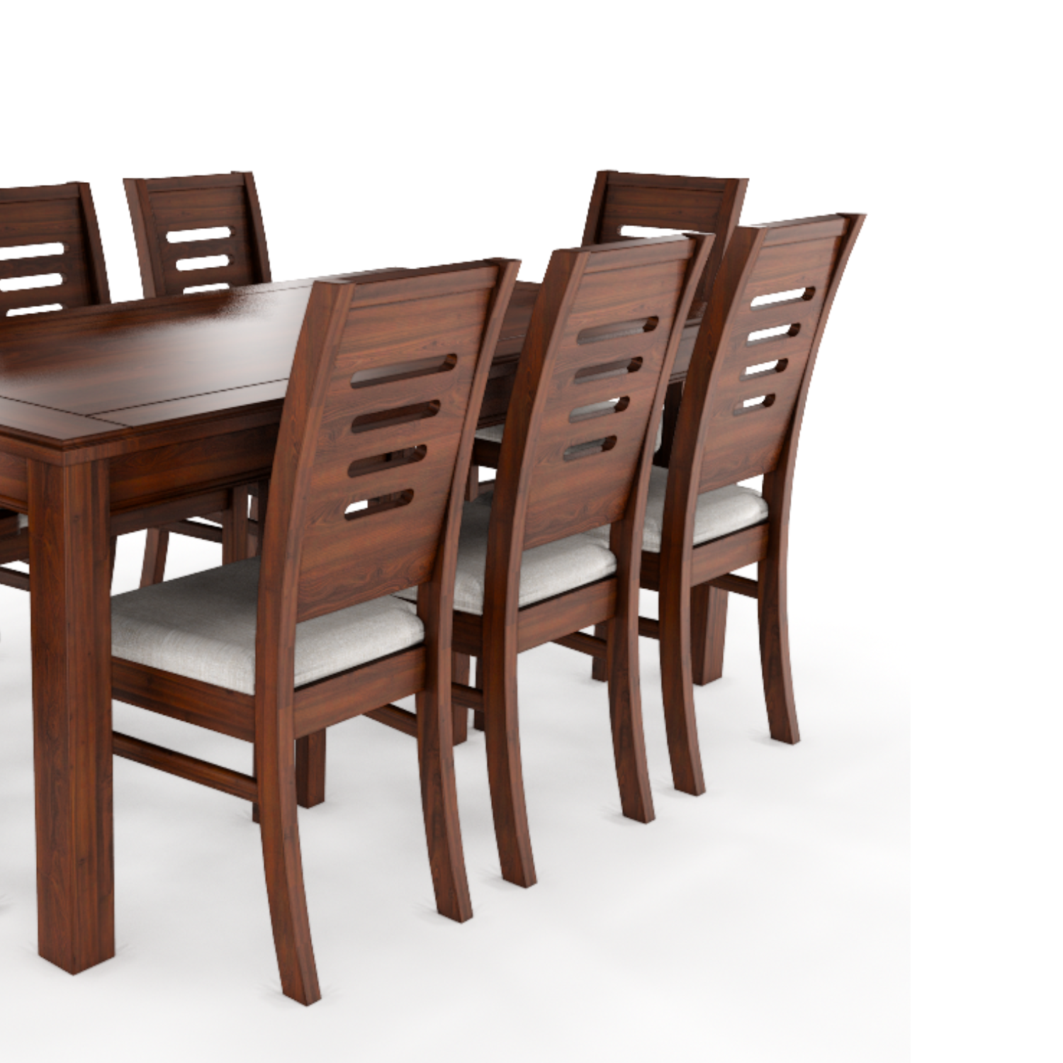 Juego de Comedor Roma 8 Sillas Nogal Mesa Rectangular Madera-1