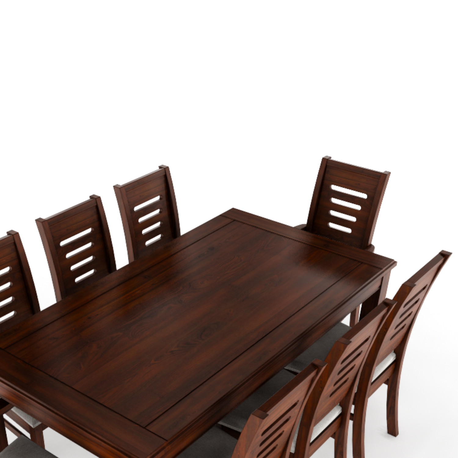 Juego de Comedor Roma 8 Sillas Nogal Mesa Rectangular Madera-2