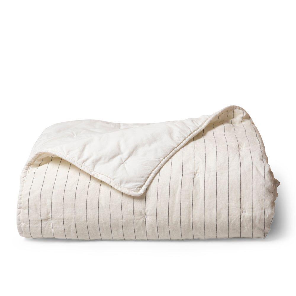 PIECERA QUILT LINO RAYAS GRISES 100X270-0